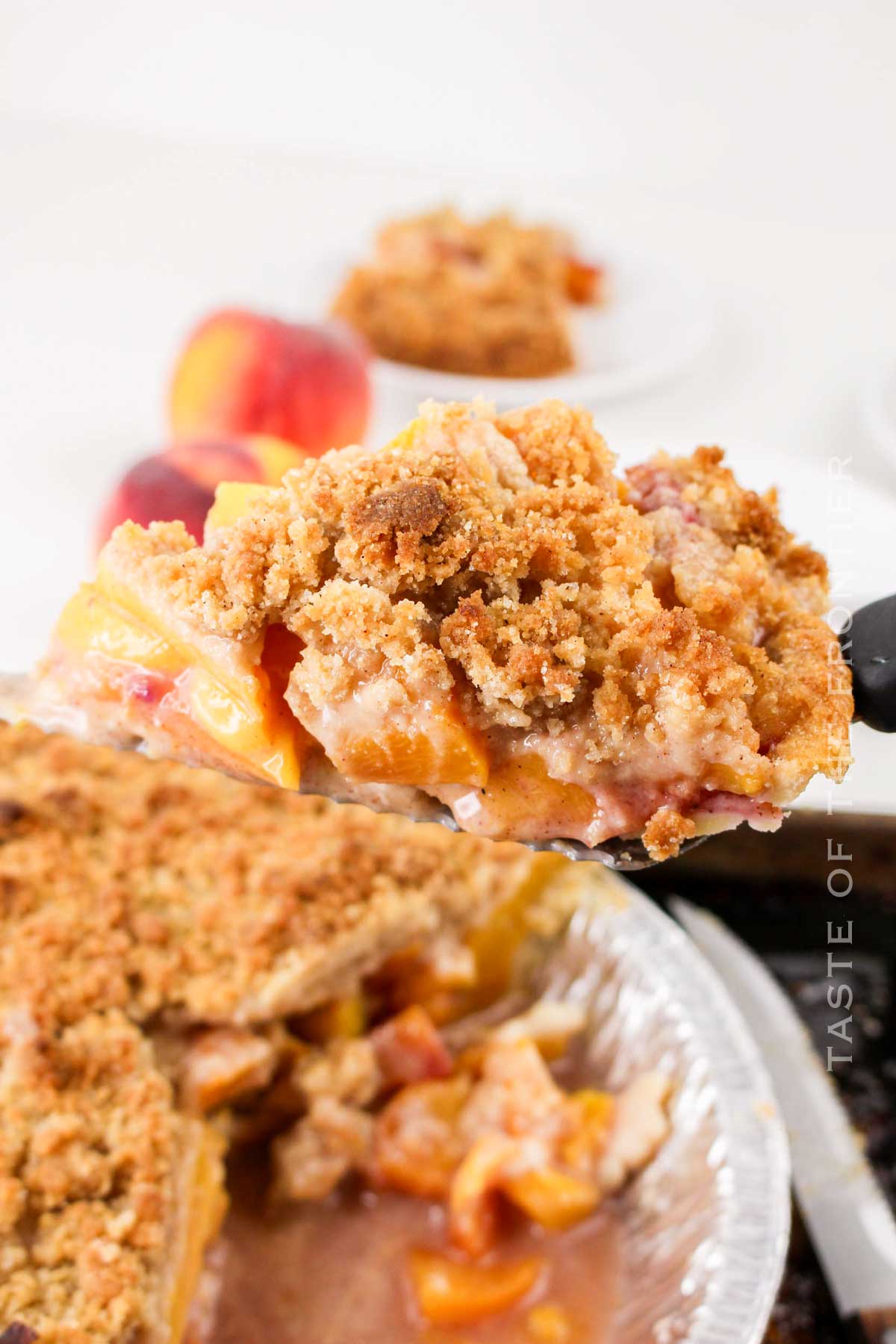 fall dessert with crumb topping