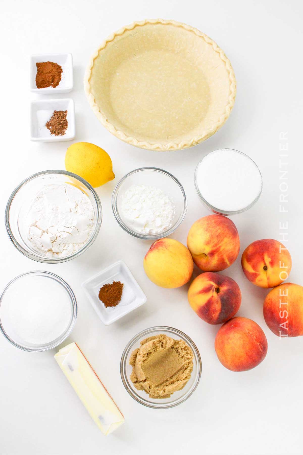 Peach Pie ingredients