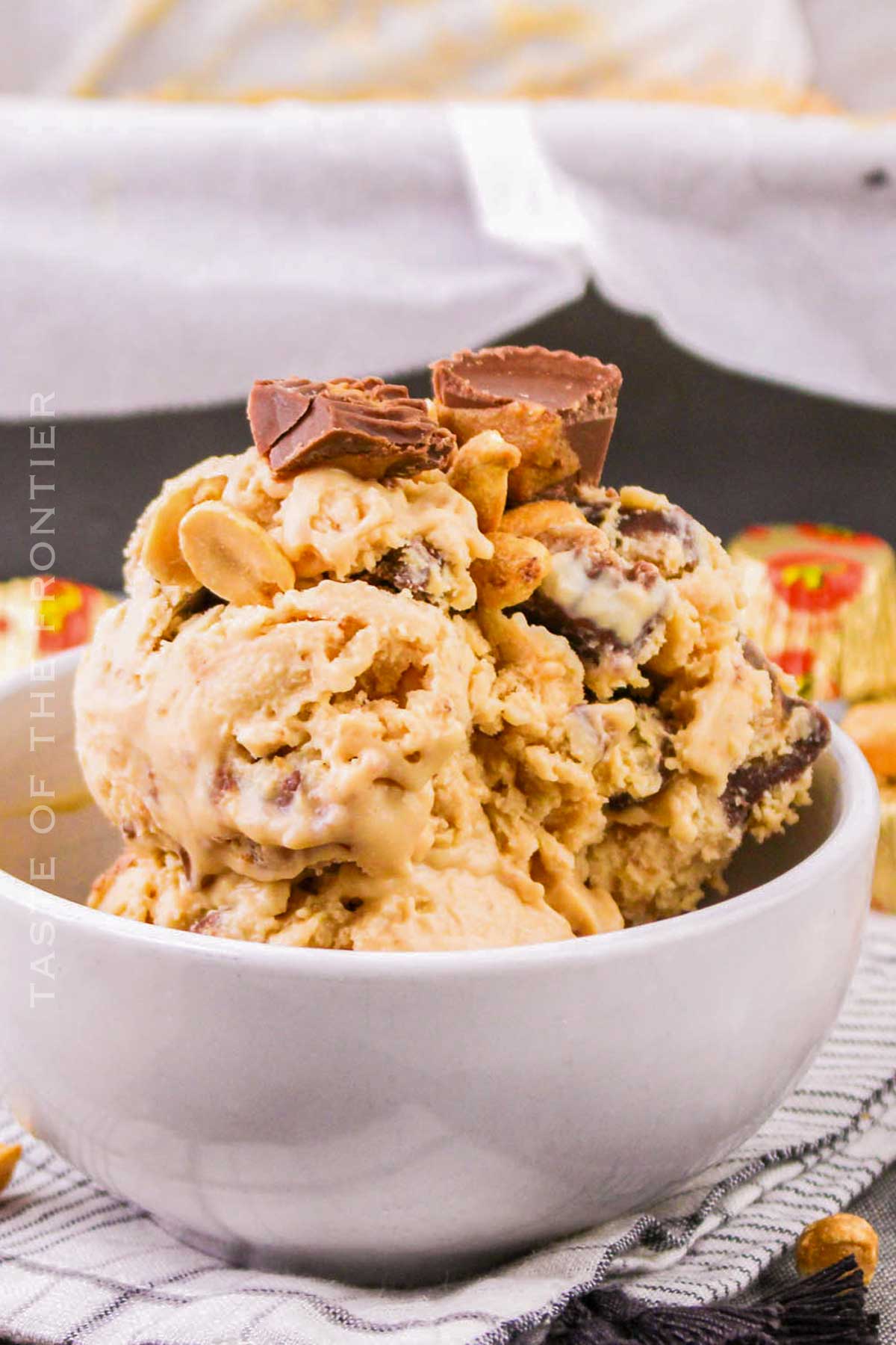 homemade ice cream with PB cups