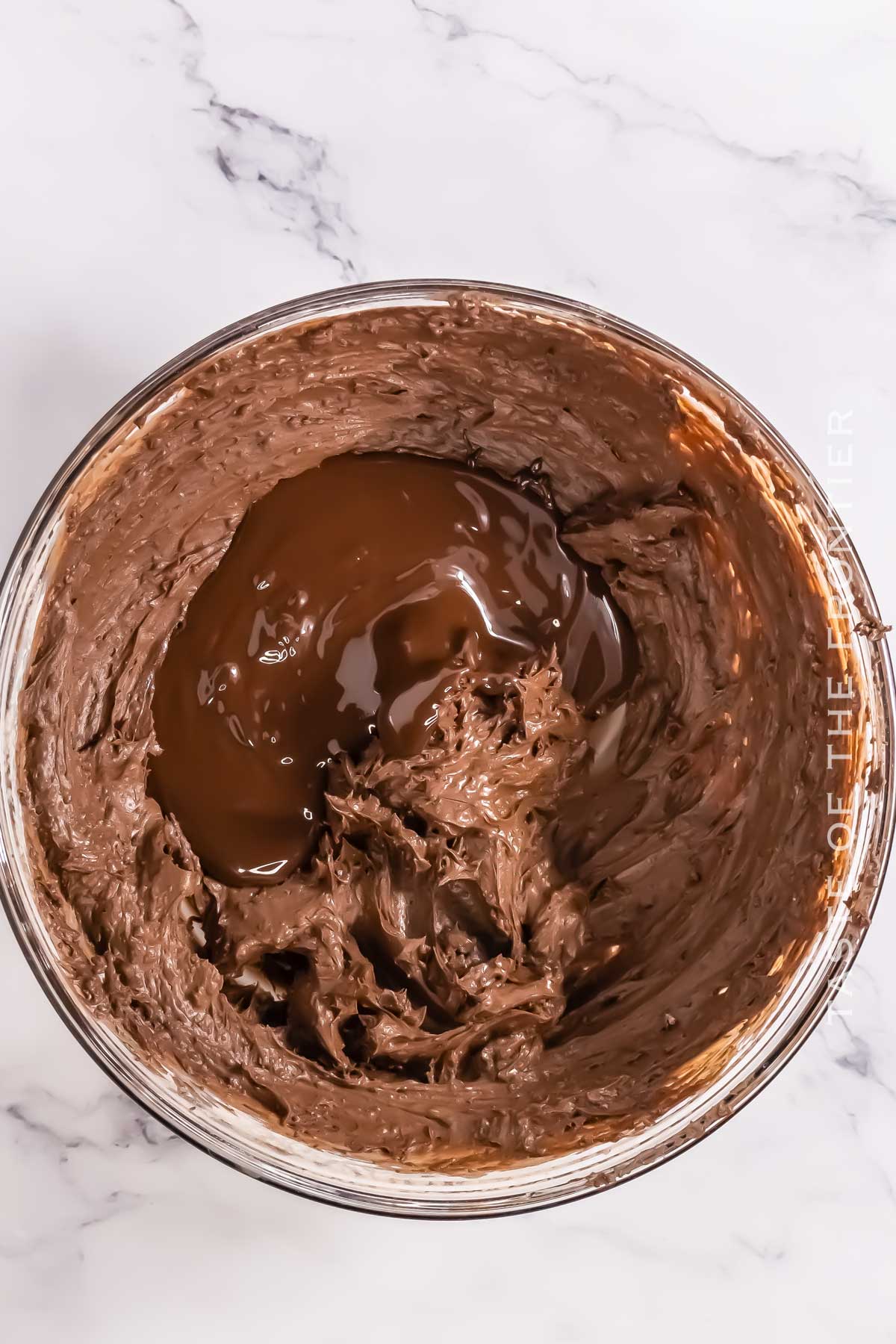 making the ganache frosting