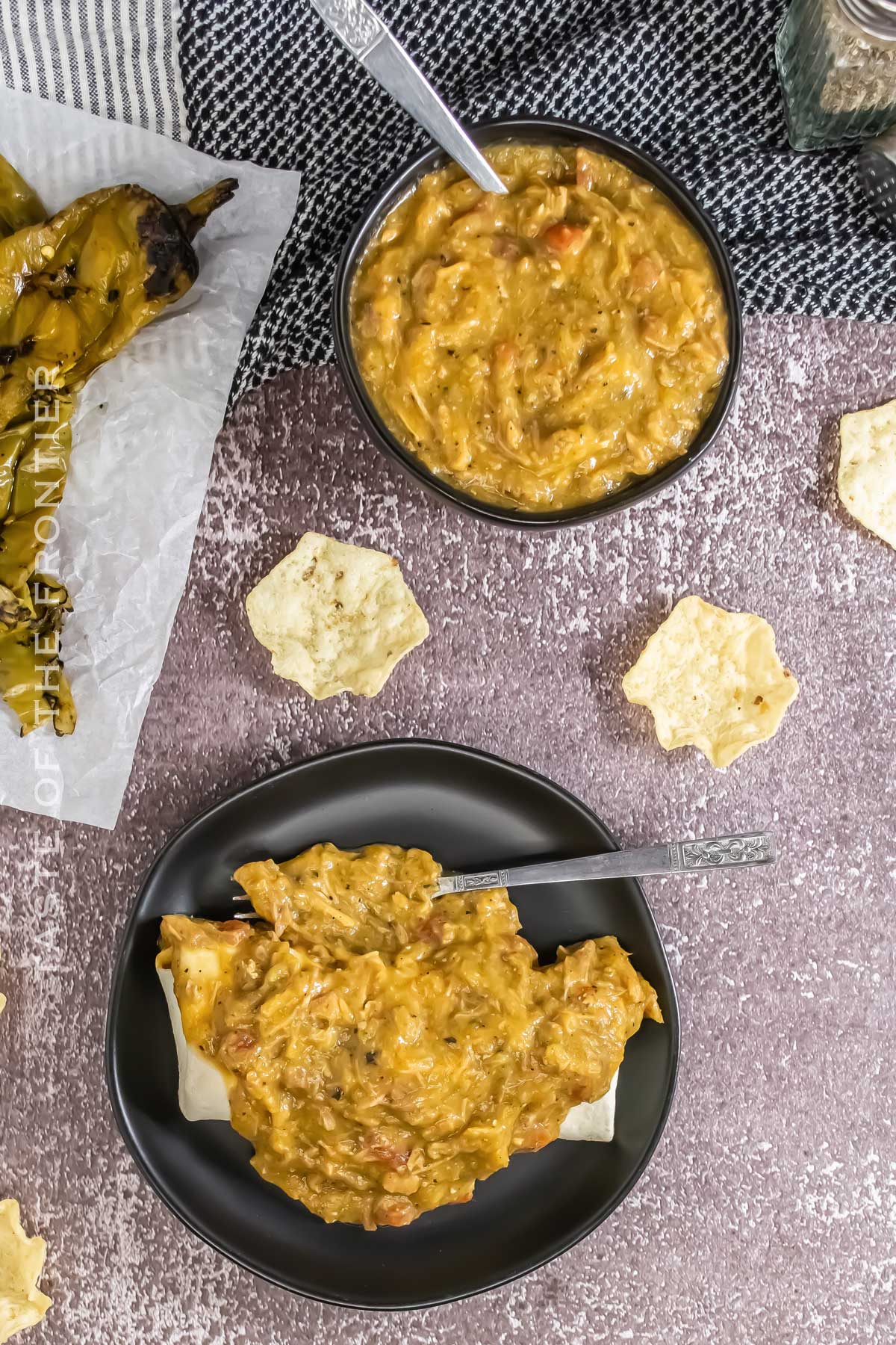 chili dinner with pork and peppers