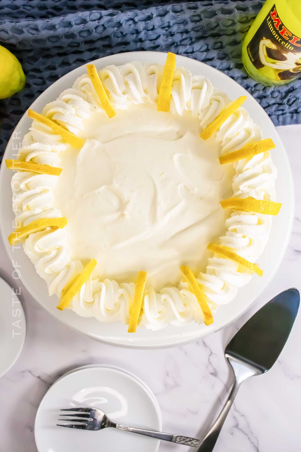 no bake spiked lemon cheesecake