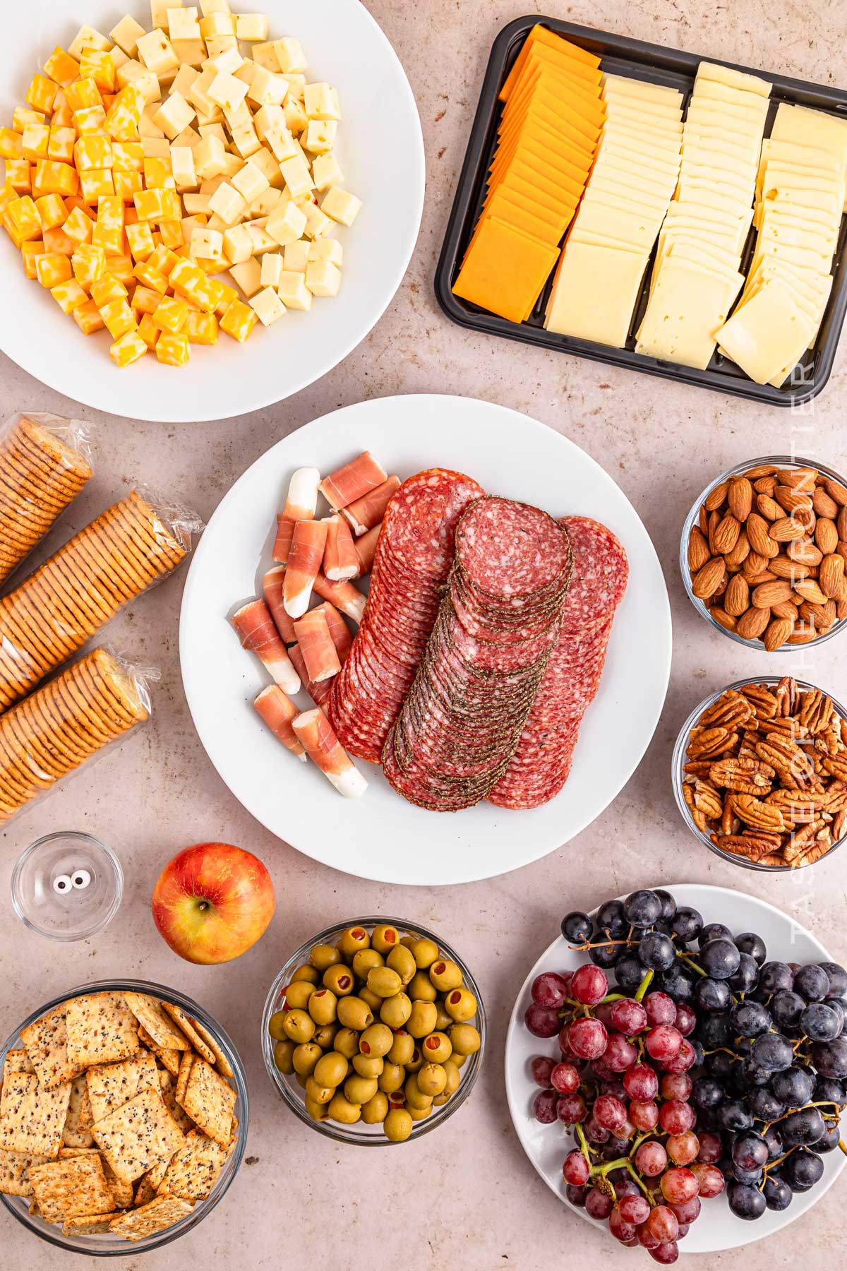 Thanksgiving Charcuterie Board ingredients