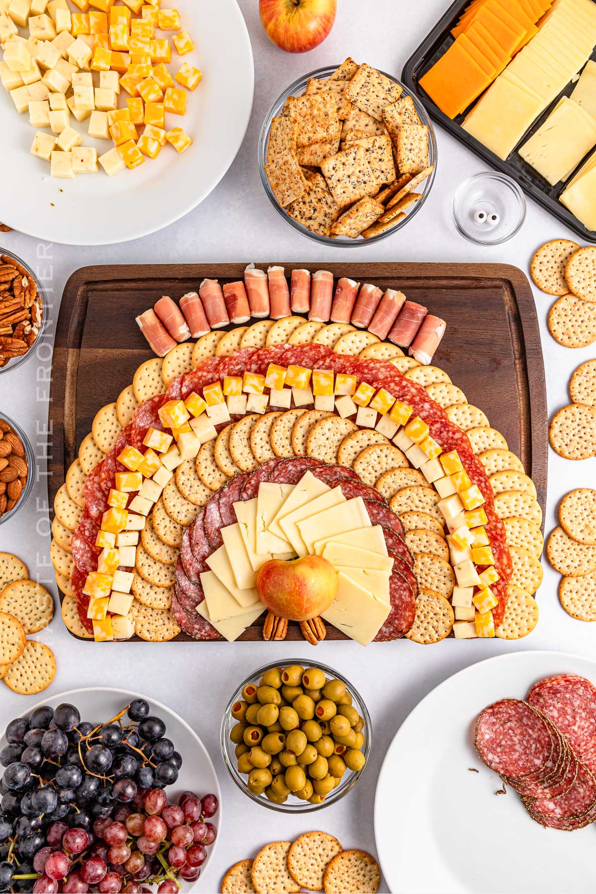 making holiday snack board