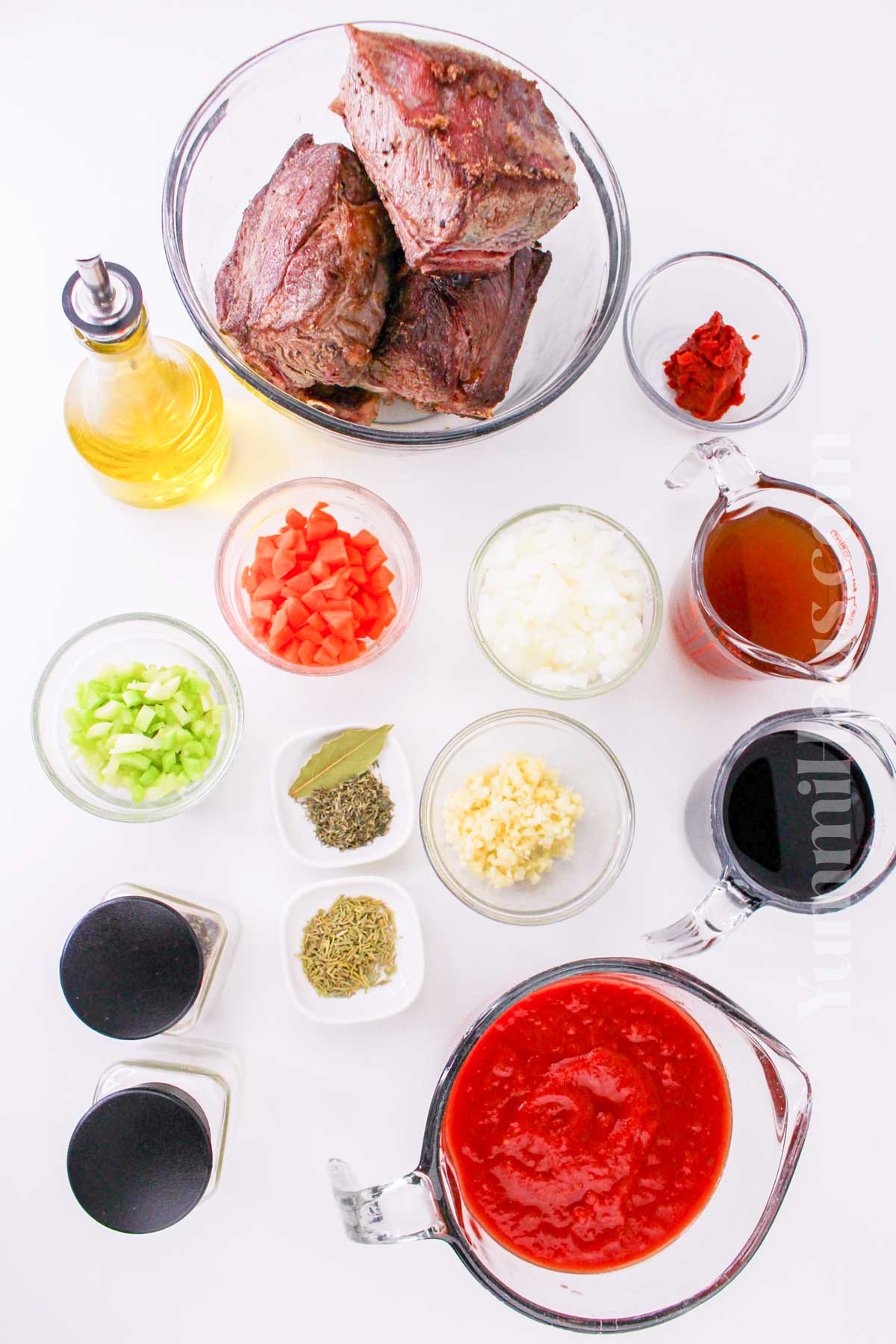 Beef Short Rib Ragu ingredients