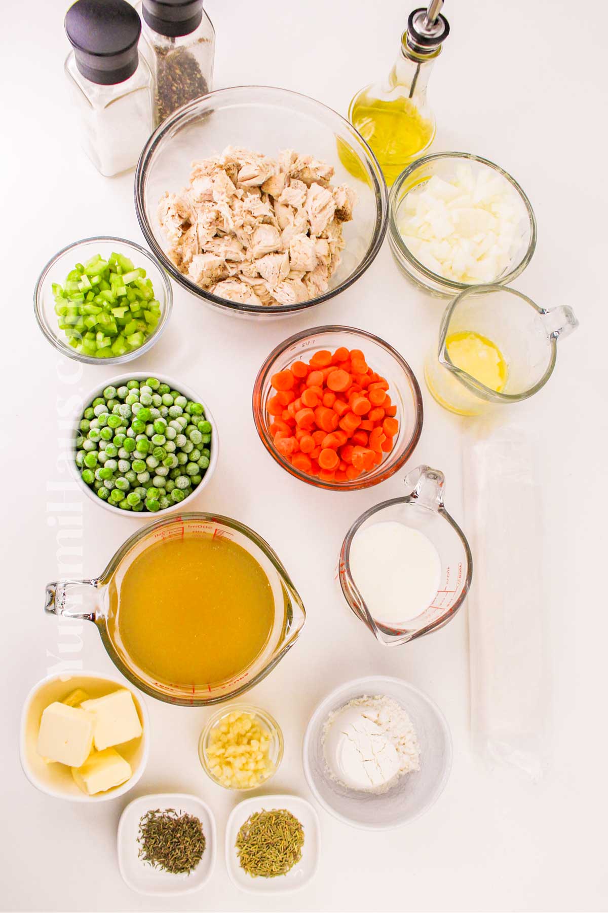 Chicken Pot Pie with Phyllo Dough ingredients