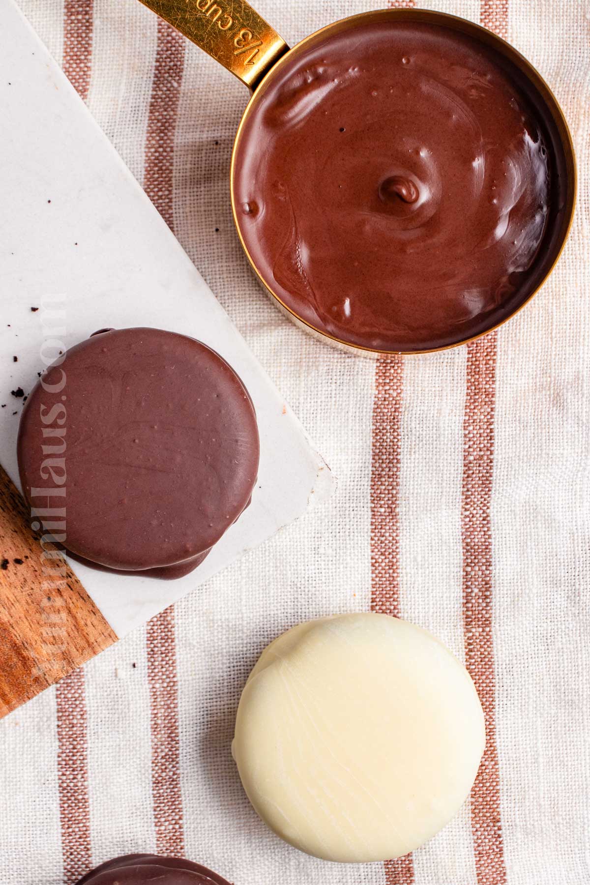 cookies covered in chocolate