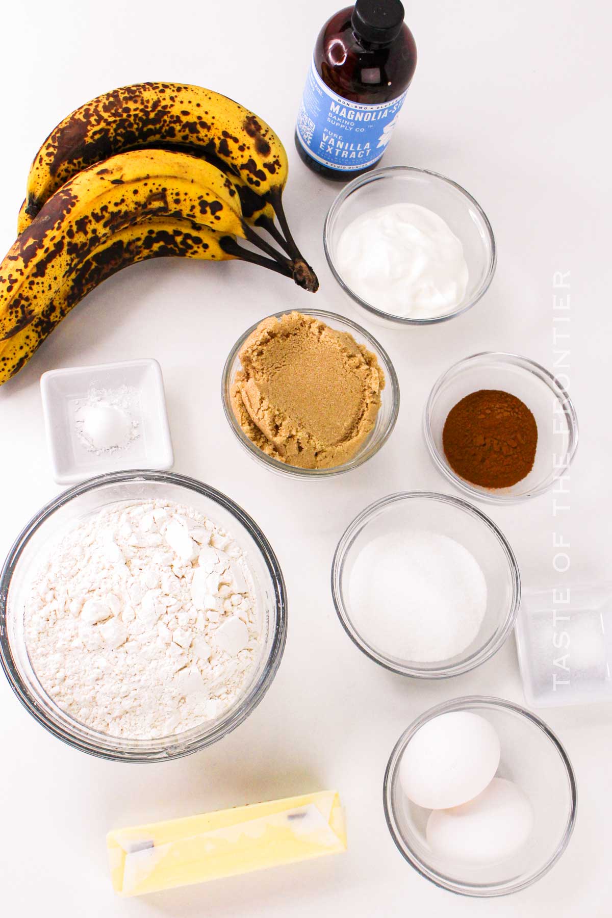 Cinnamon Swirl Banana Bread ingredients