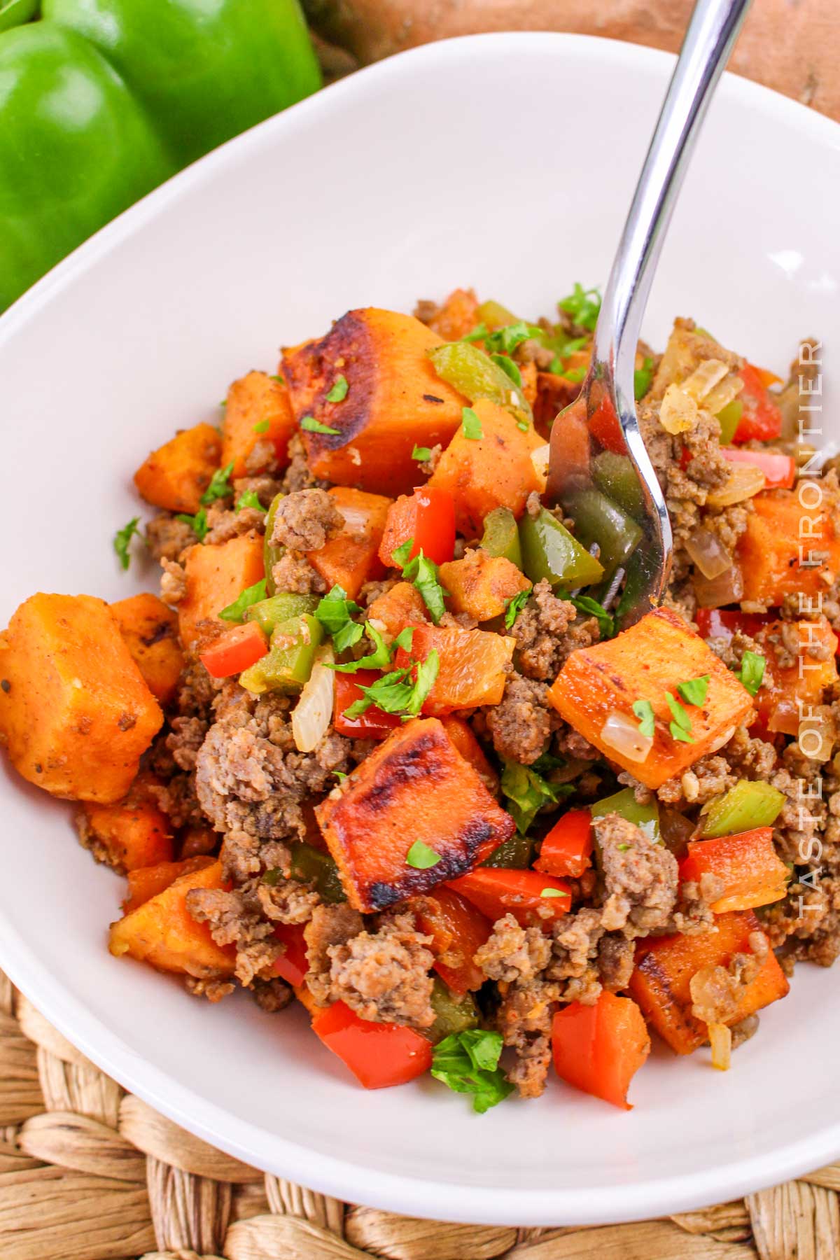 sweet potato dinner with beef