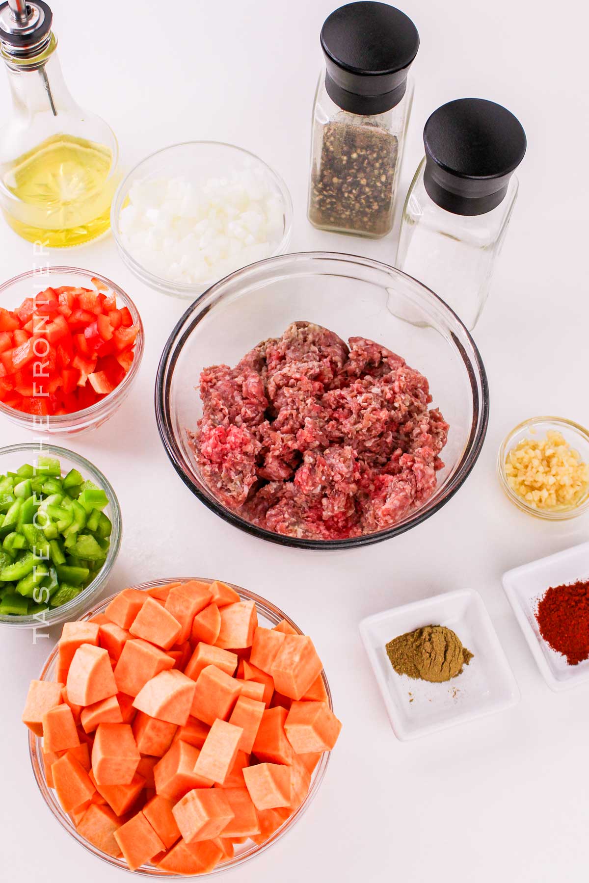 Ground Beef and Sweet Potato ingredients