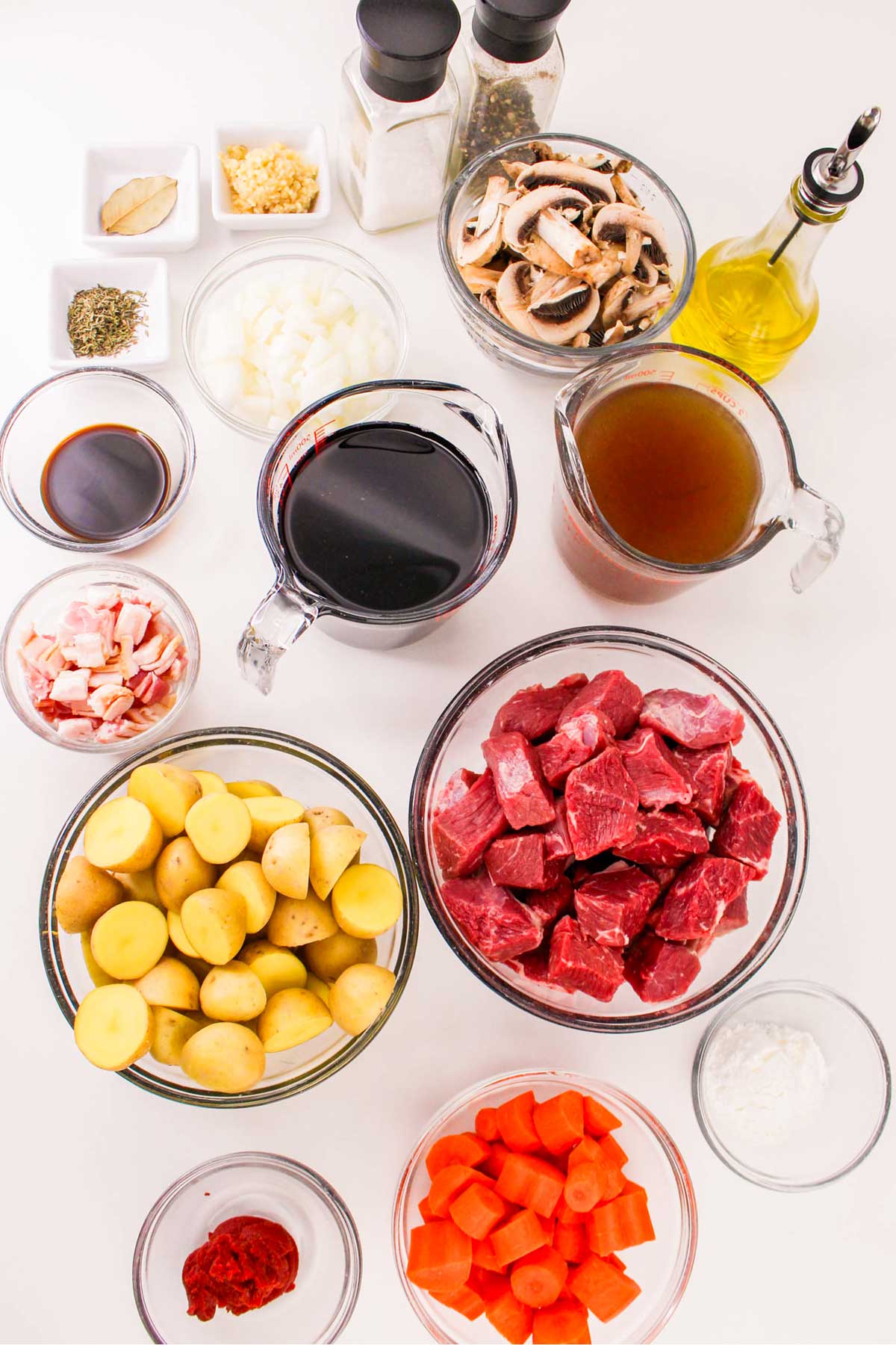 Instant Pot Beef Bourguignon ingredients