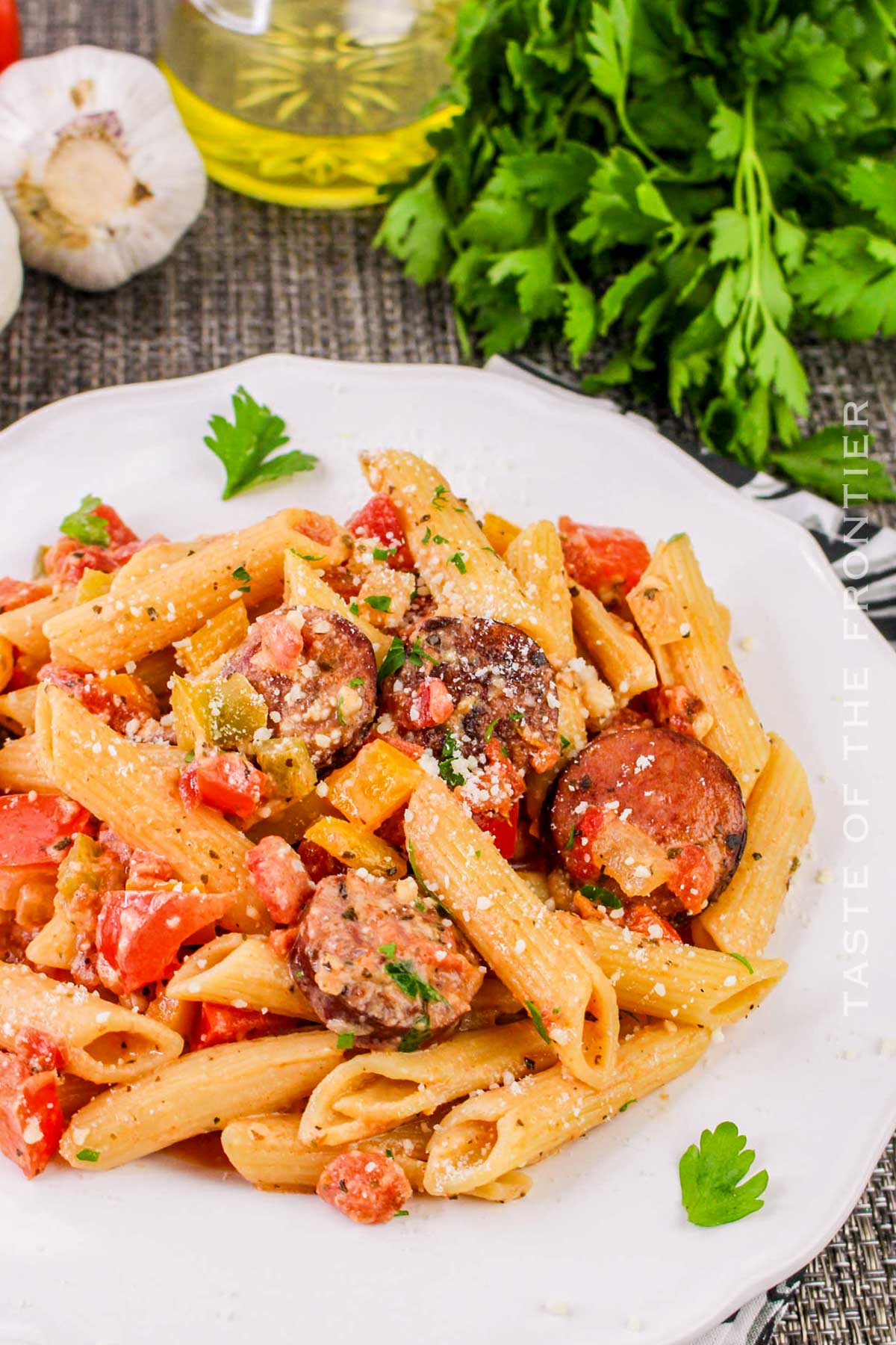 pasta dinner with sausage