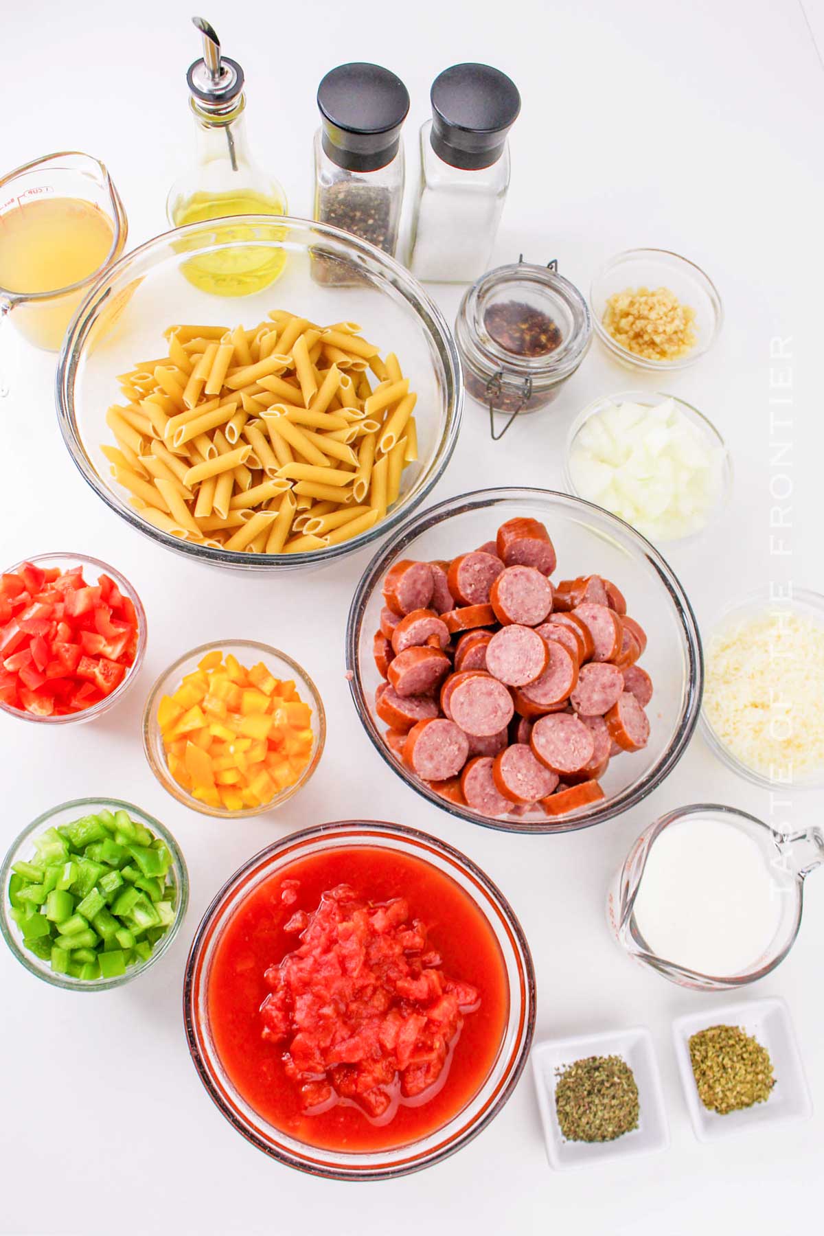 Smoked Sausage Pasta ingredients