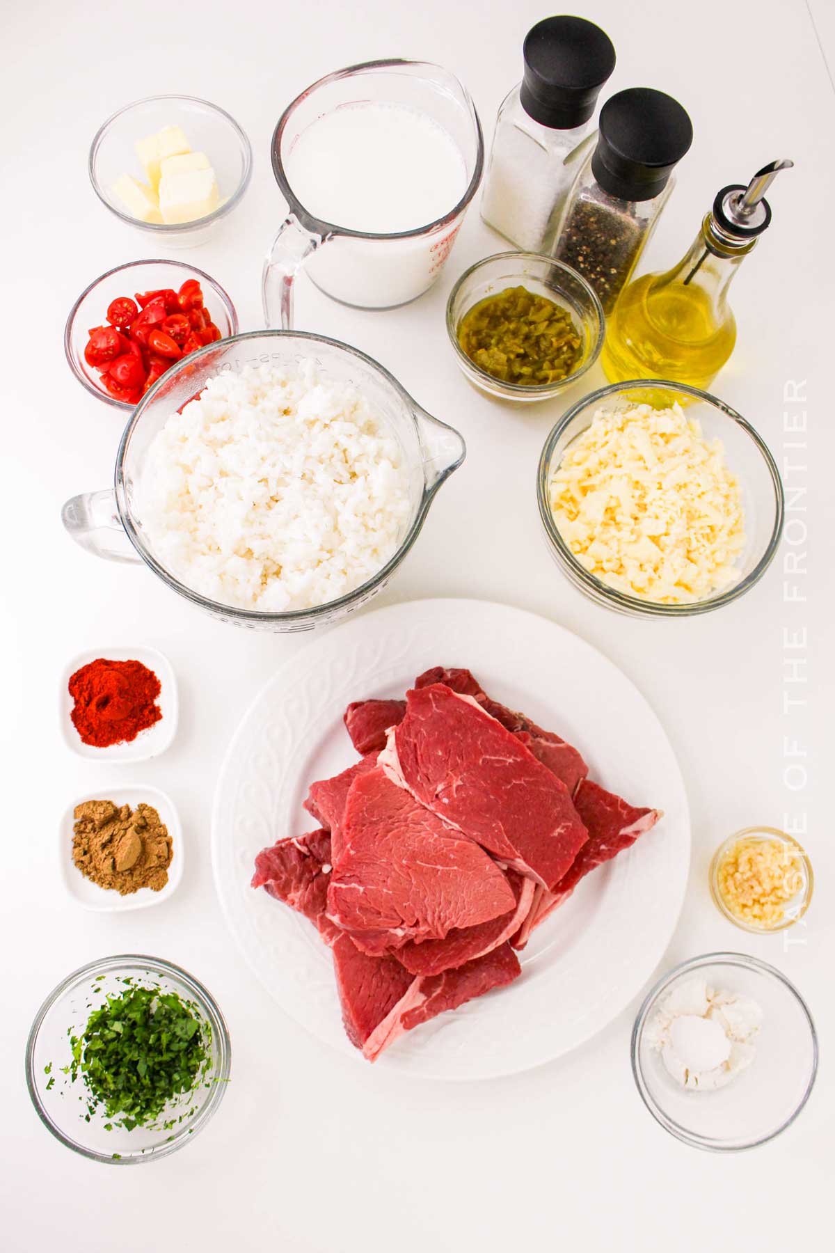 Steak and Rice Bowl ingredients