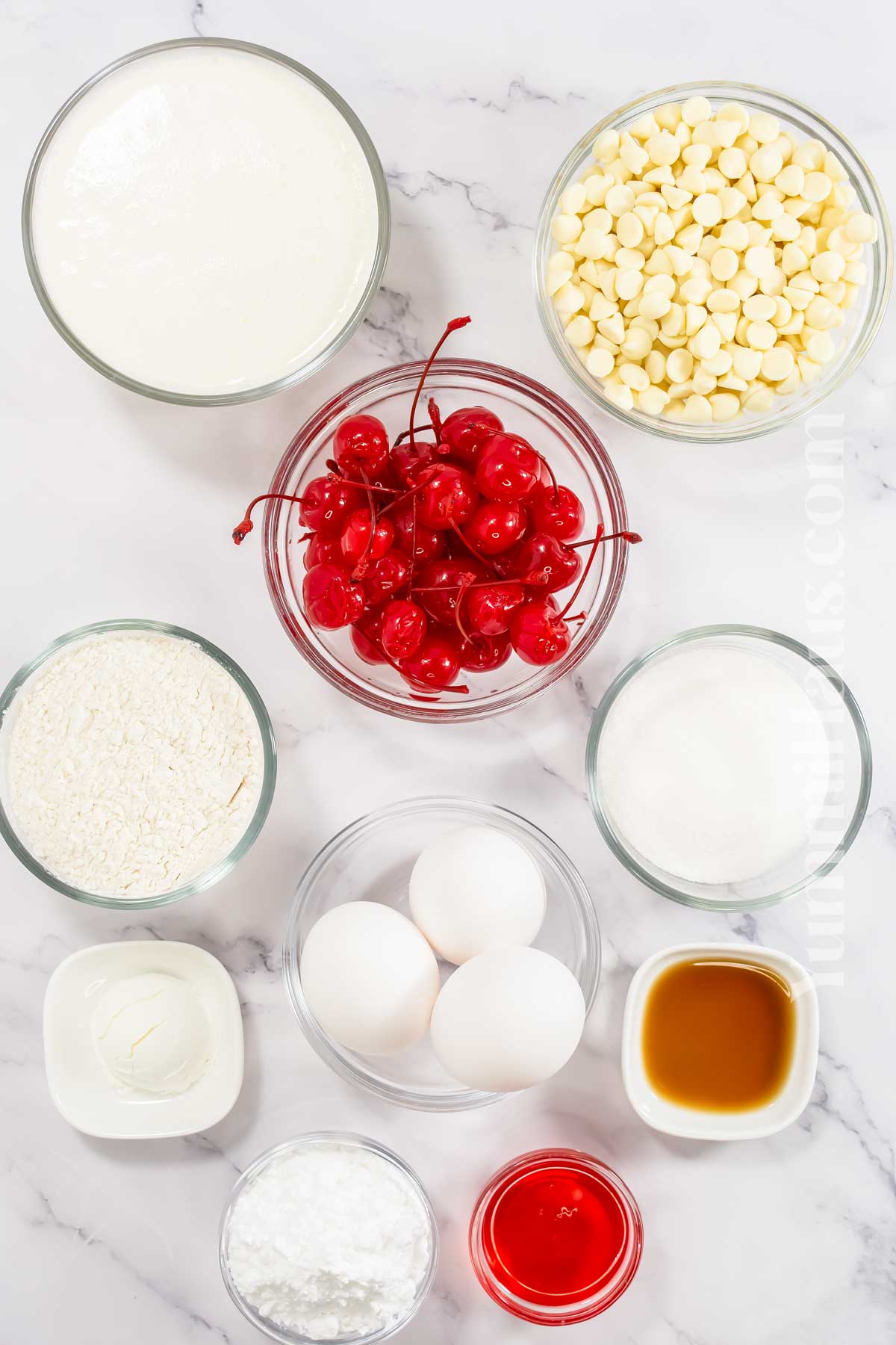 White Forest Cake ingredients