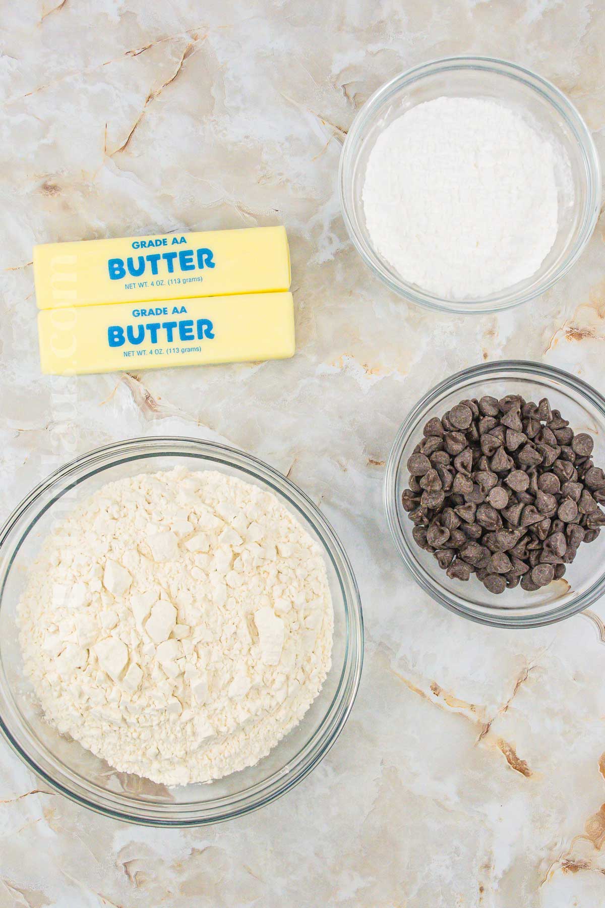 4 Ingredient Chocolate Chip Cookie ingredients