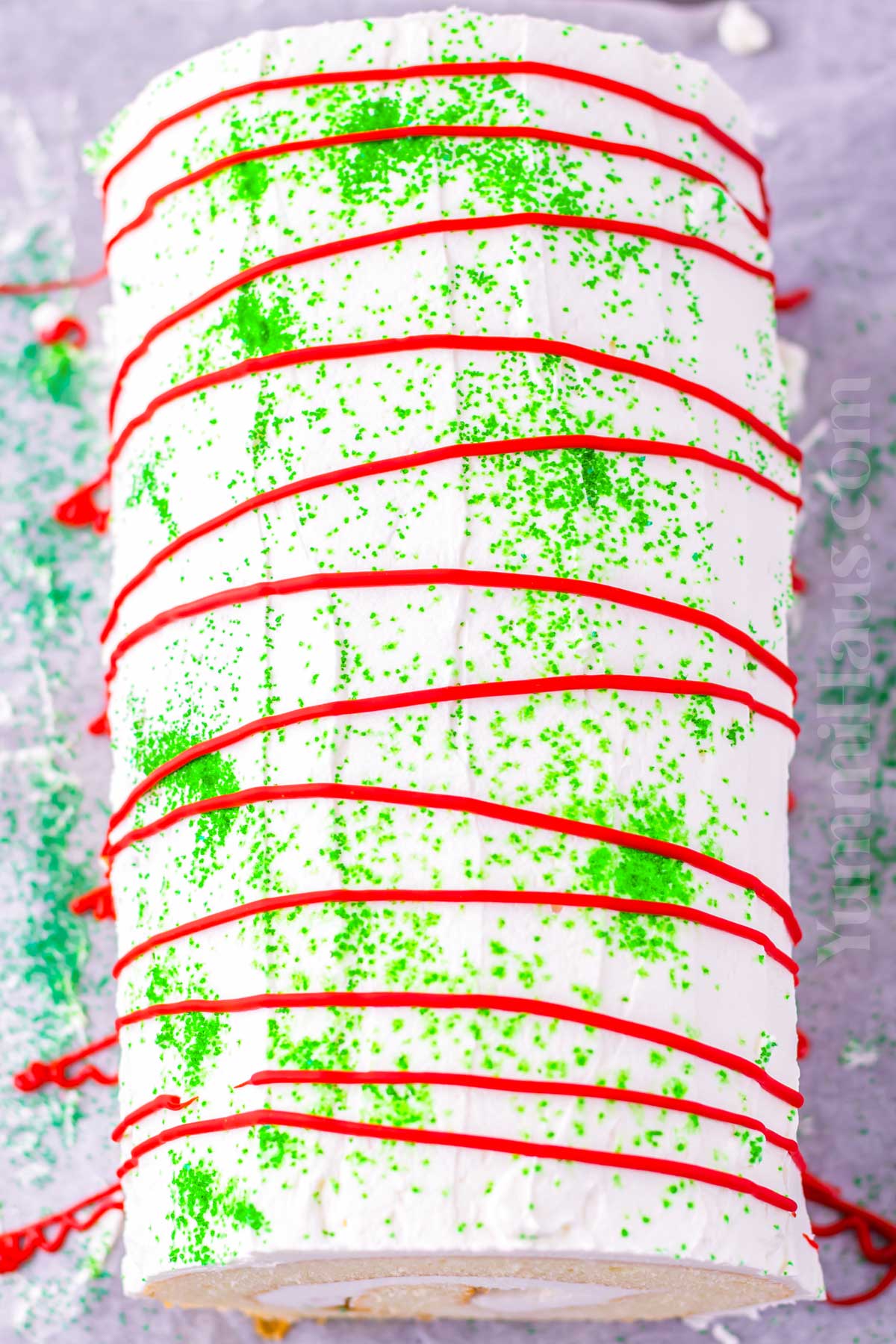 decorated cake roll