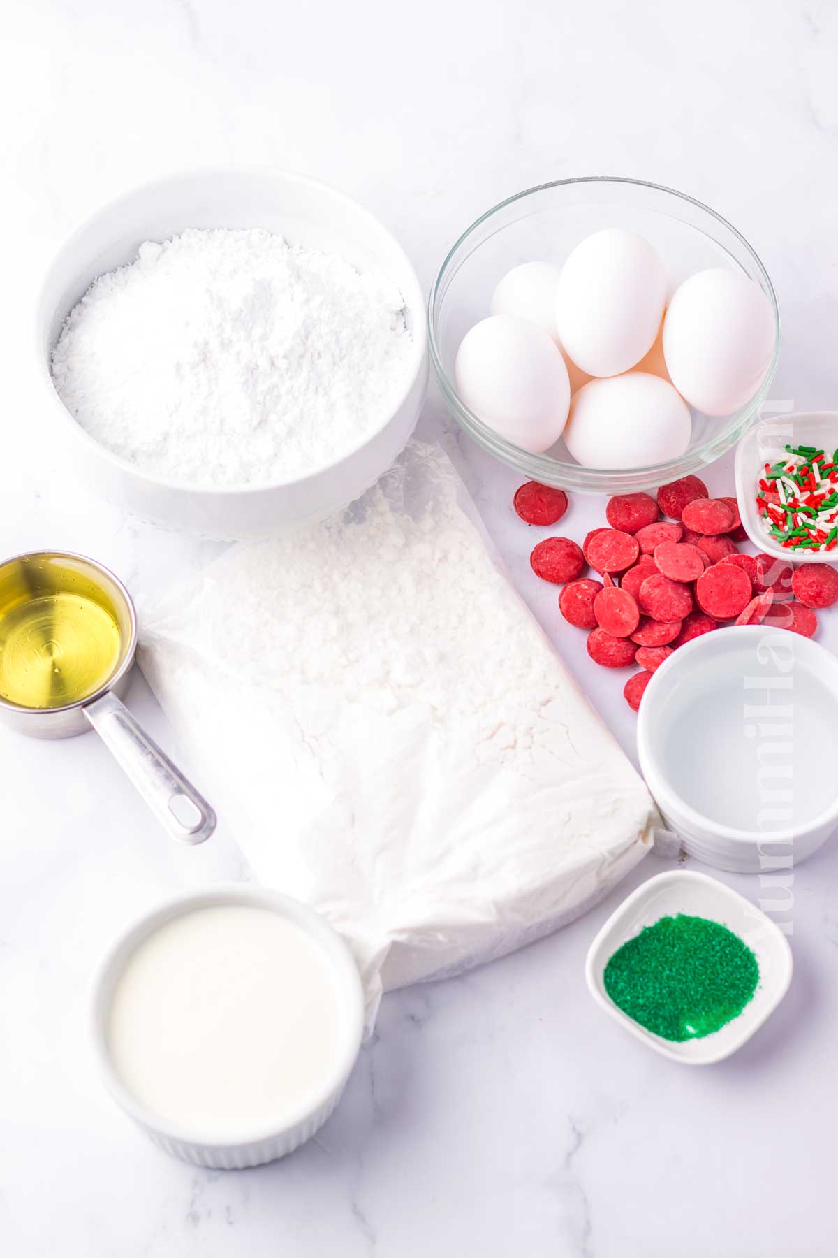 Christmas Cake Roll ingredients