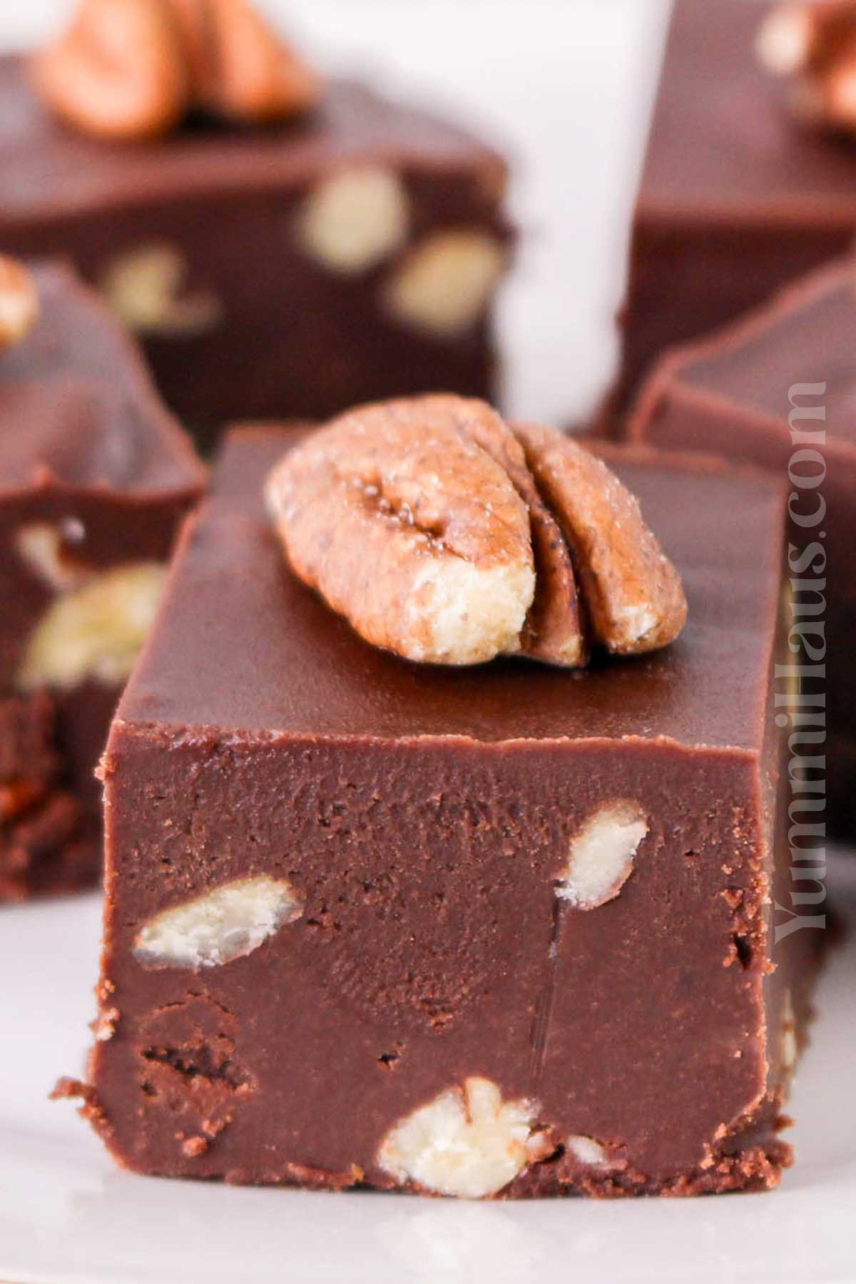 holiday treat with chocolate and walnuts