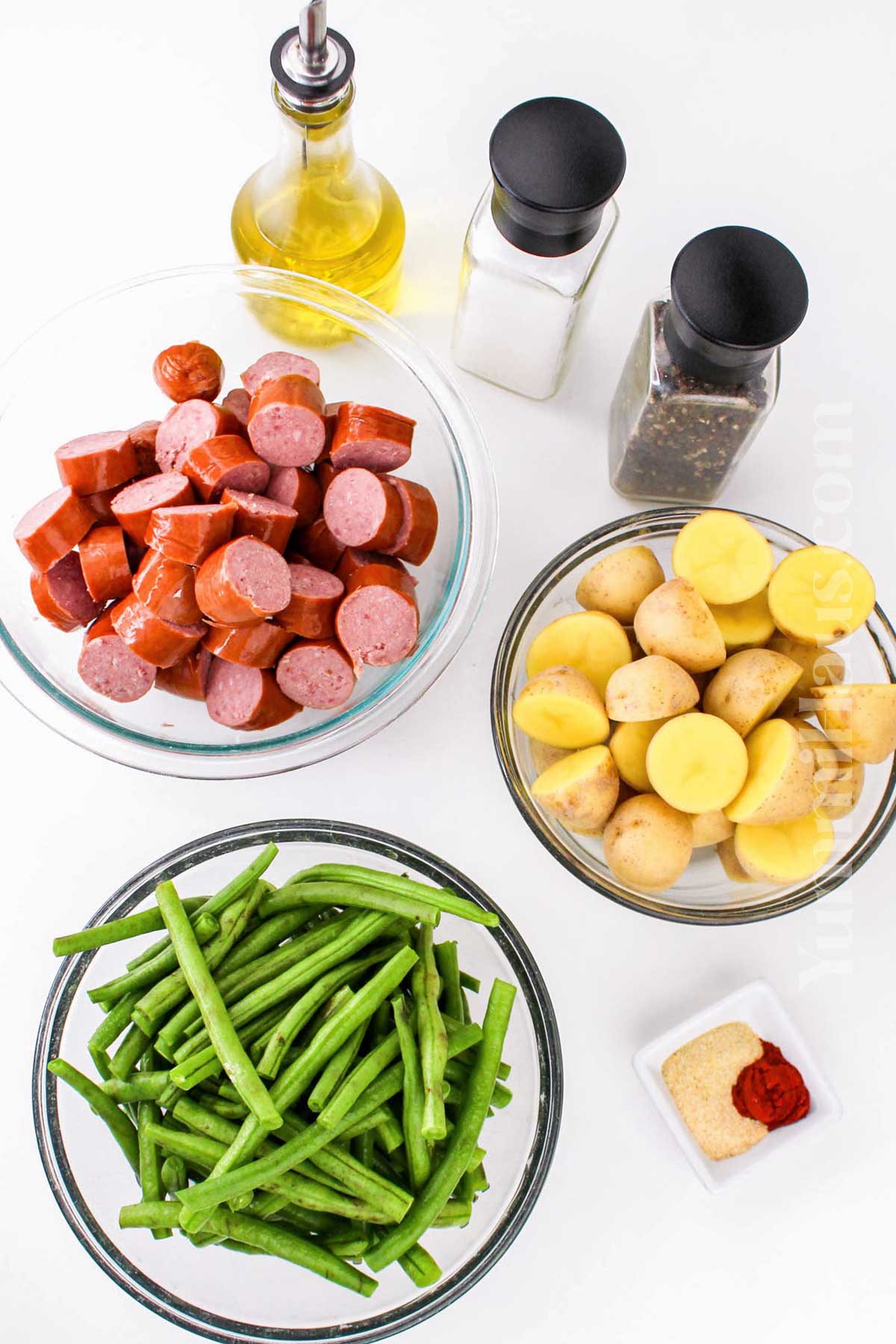 Sausage, Green Beans, and Potato ingredients