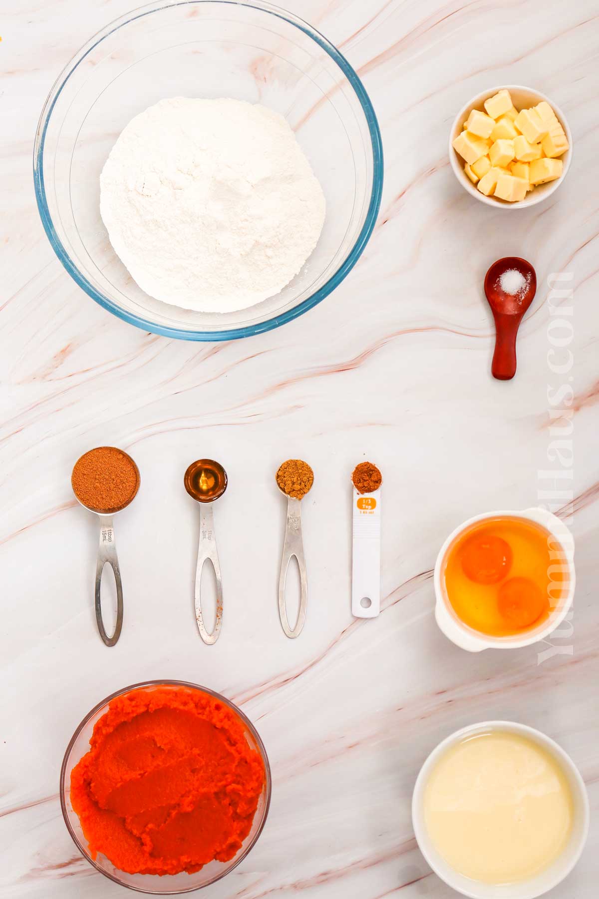 Gluten-Free Pumpkin Pie ingredients