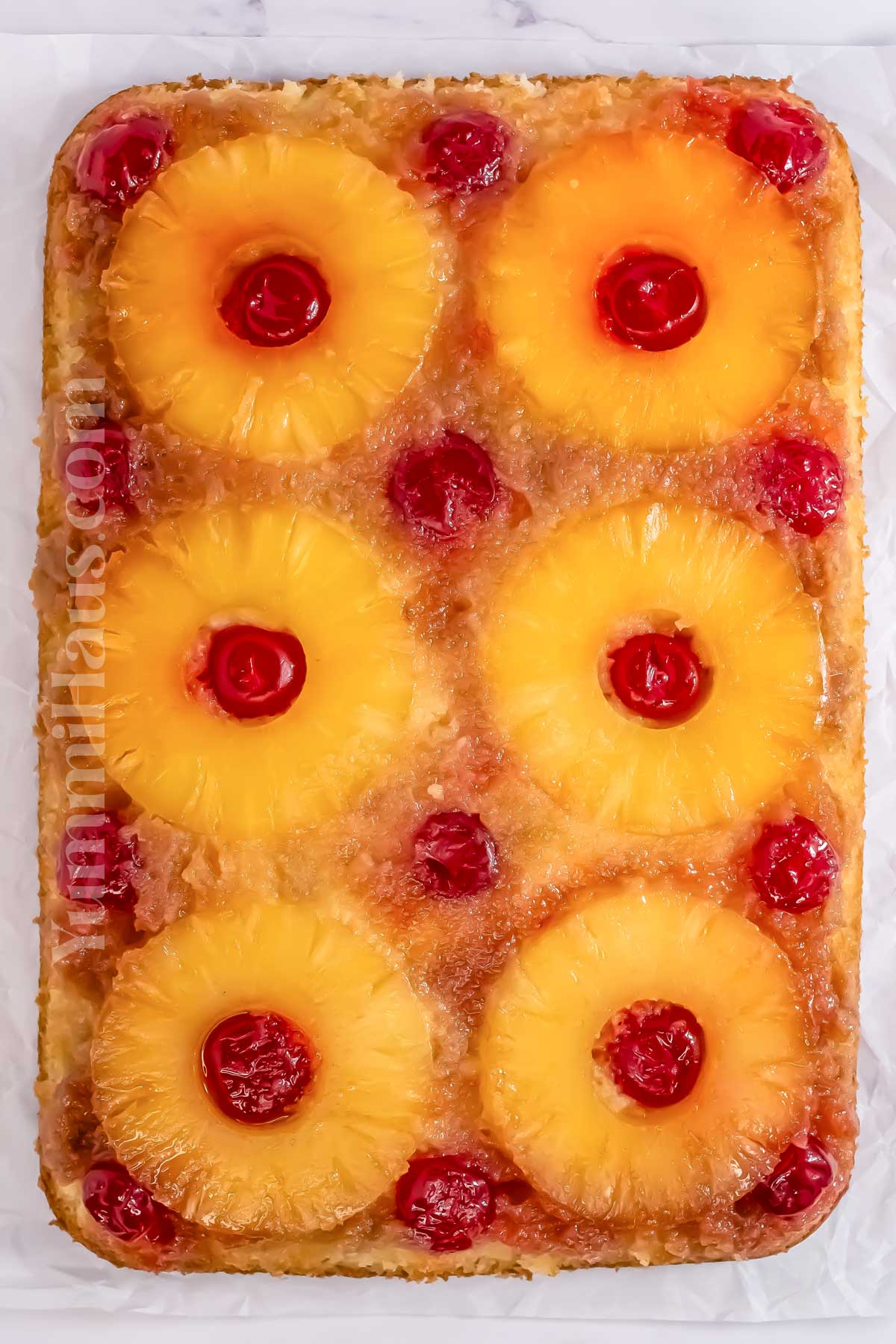 baked cake with fruit