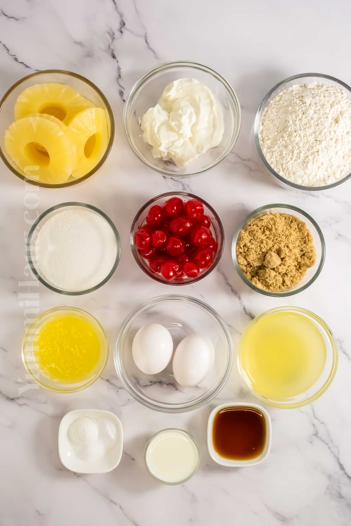 Pineapple Upside Down Cake ingredients