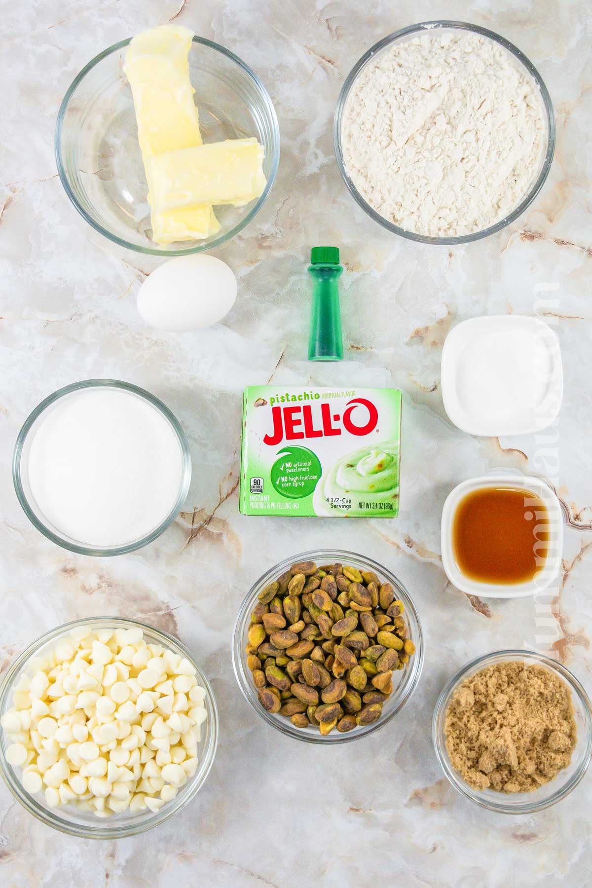 Pistachio Cookie ingredients