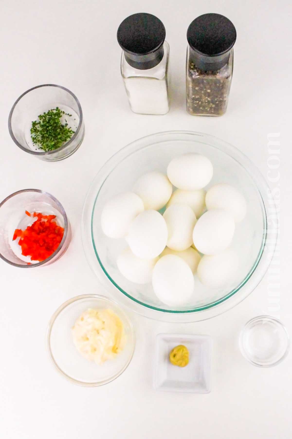 Christmas Deviled Egg ingredients