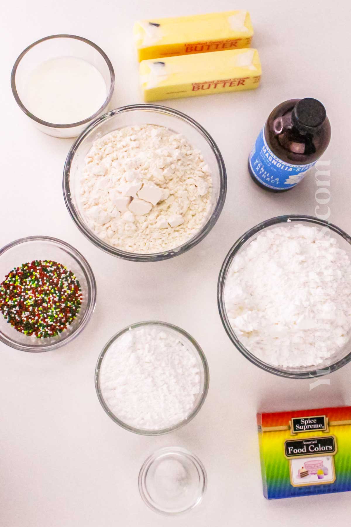 Frosted Shortbread Cookie ingredients