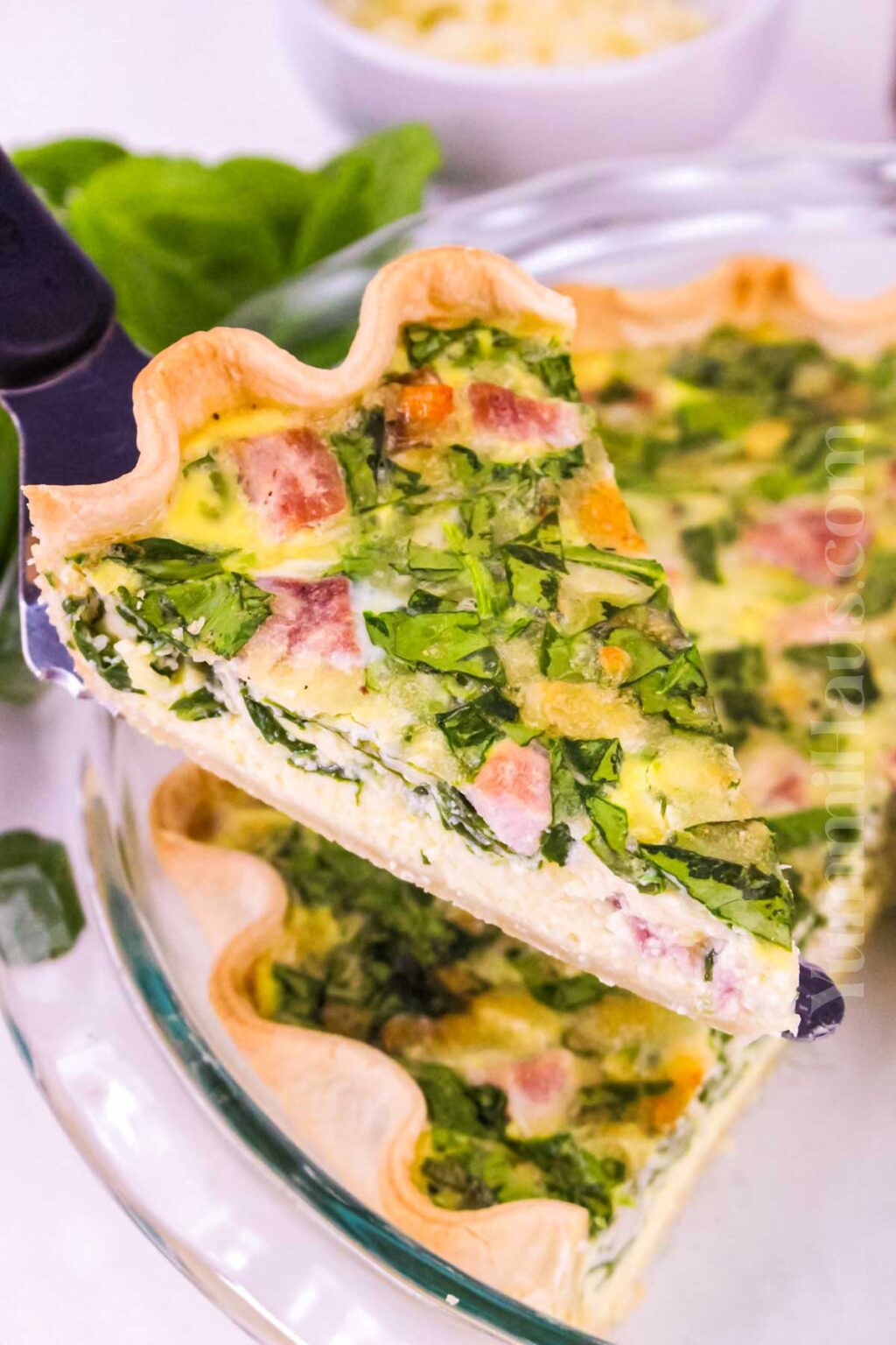 Ham and Spinach Quiche - Yummi Haus