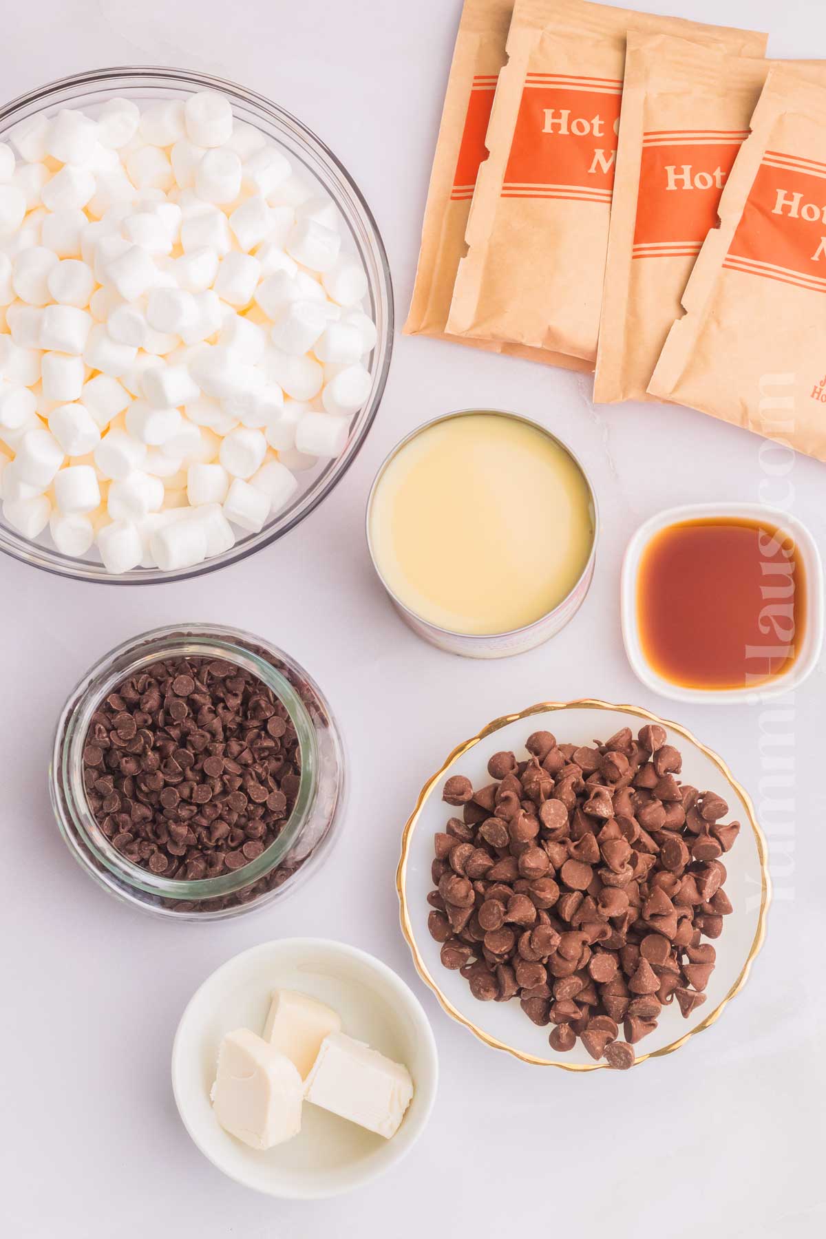 Hot Chocolate Fudge ingredients