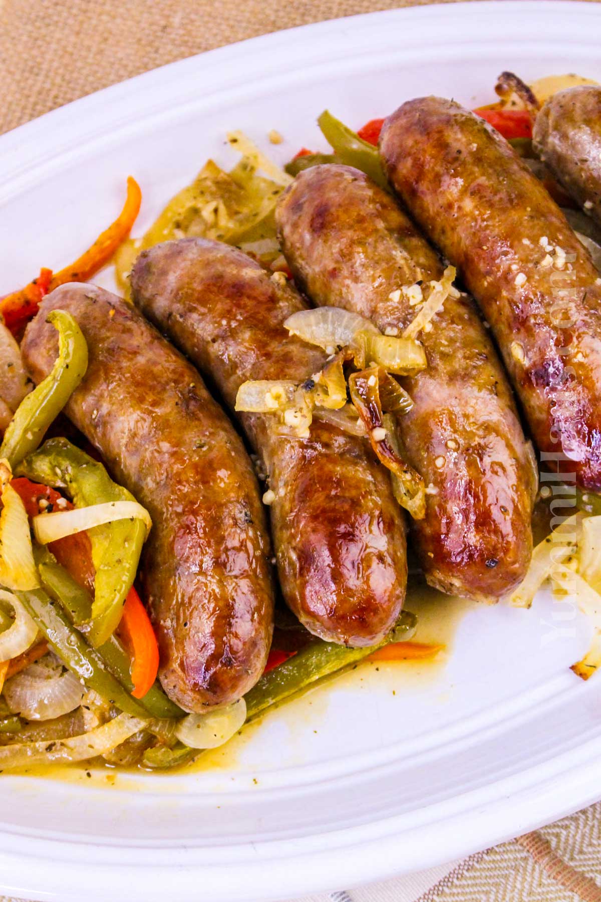 baked dinner with sausage