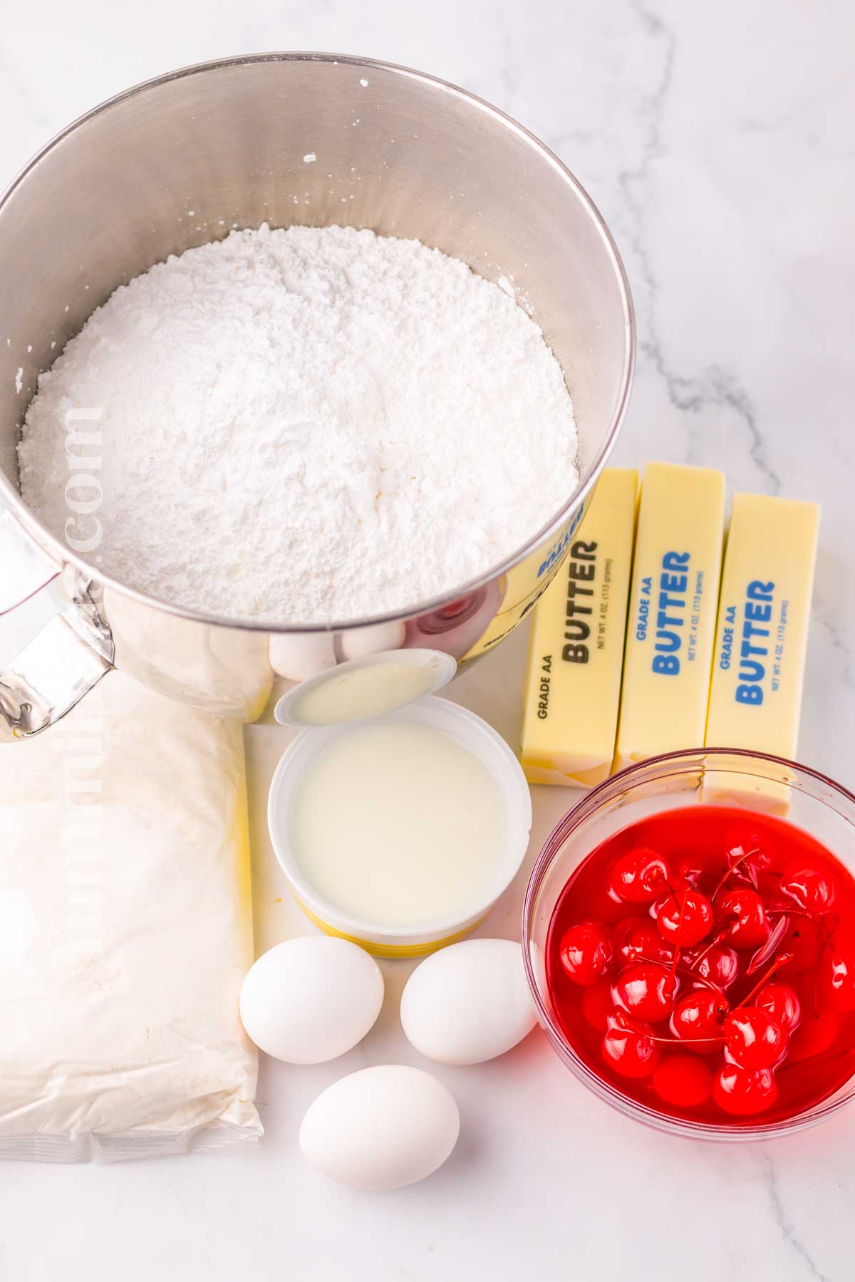 Cherry Chip Cake ingredients