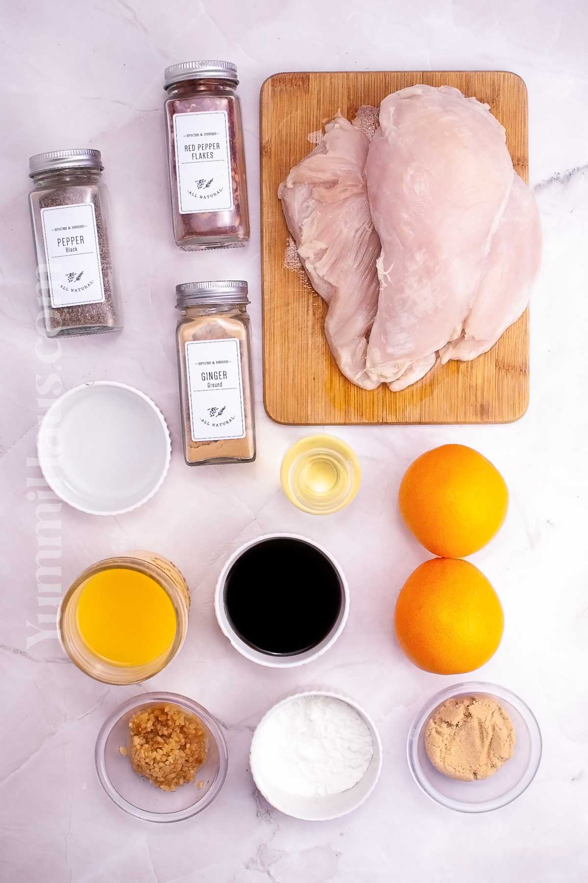 Slow Cooker Orange Chicken ingredients