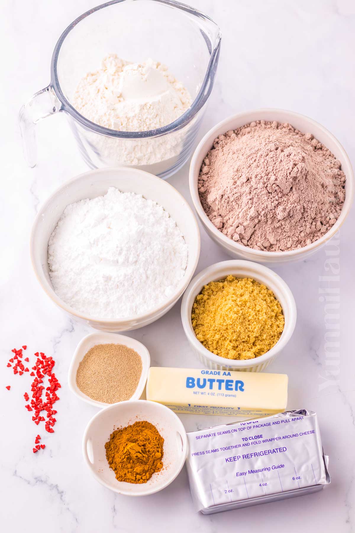 Red Velvet Cinnamon Roll ingredients