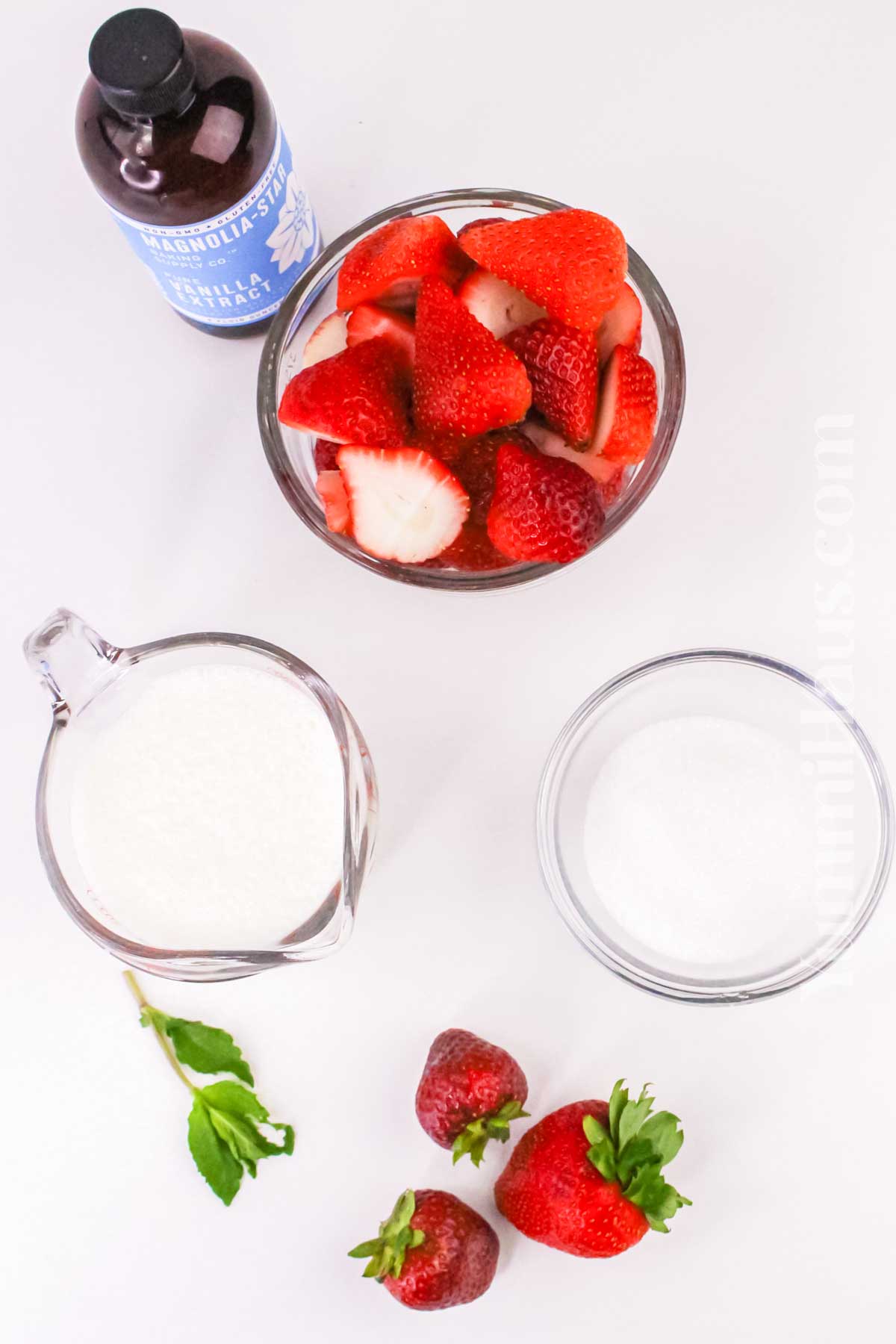 Strawberry Mousse ingredients