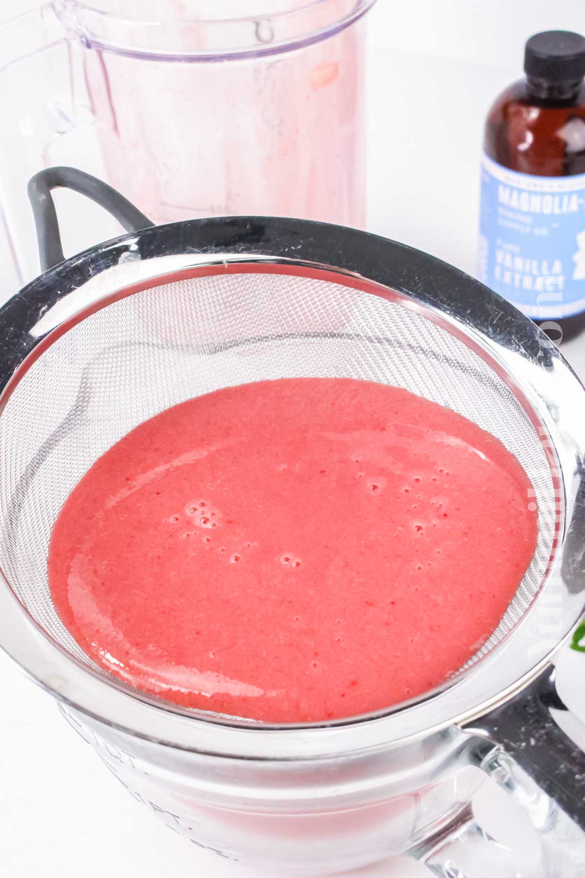 strain the strawberry puree