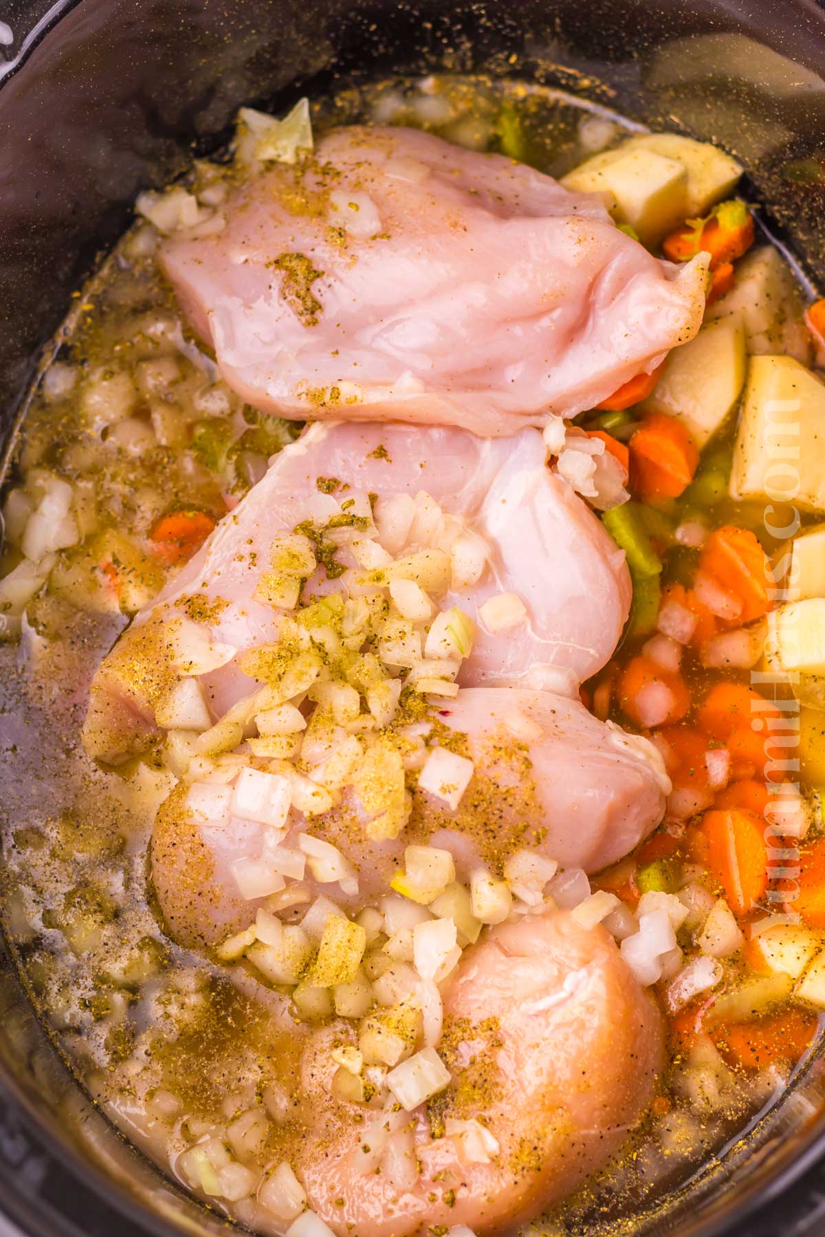 making chicken in the crockpot