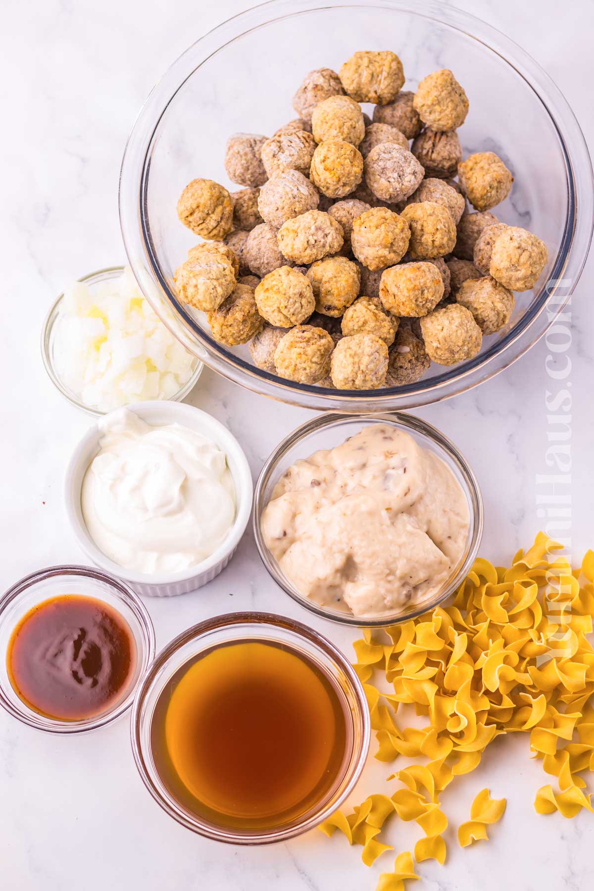 Slow Cooker Swedish Meatball ingredients