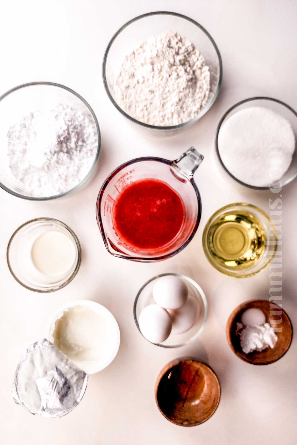 Strawberry Loaf Cake ingredients