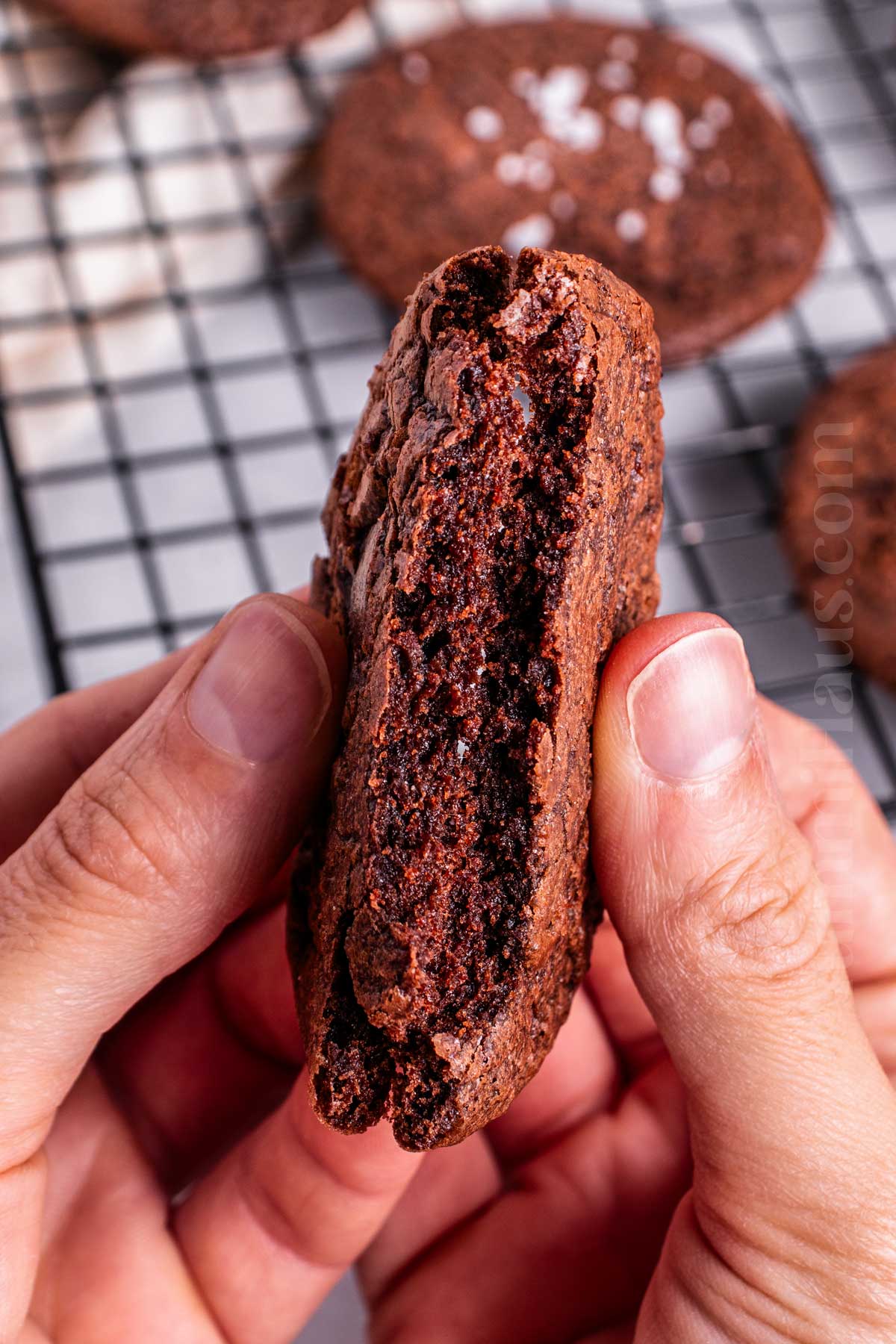 inside of a chewy cookie