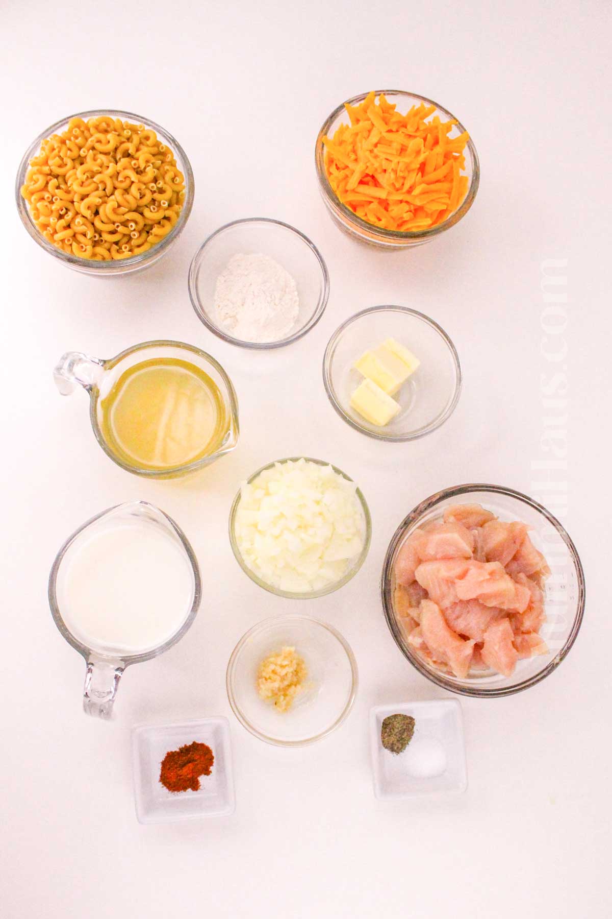 Chicken Macaroni and Cheese ingredients