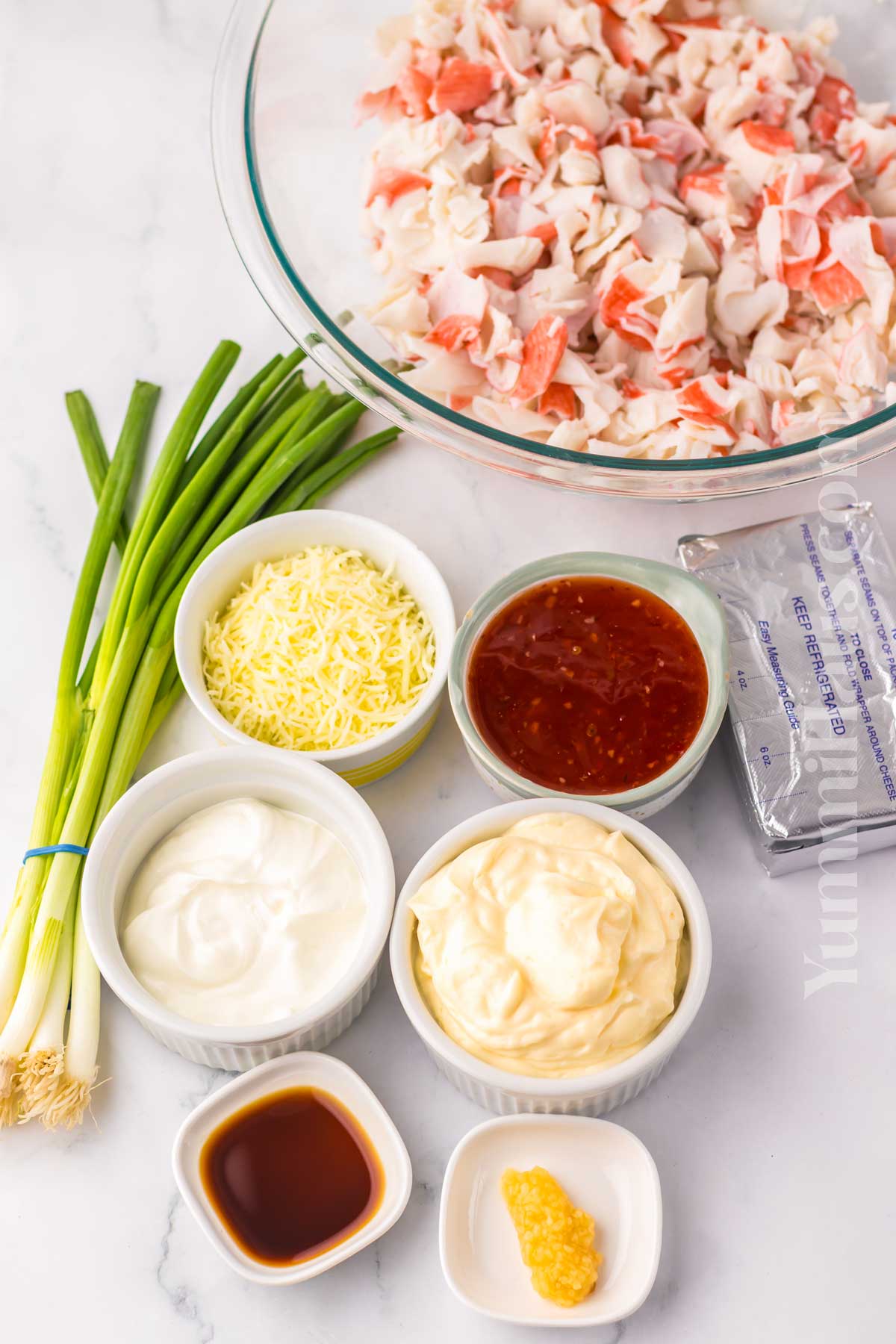 Crab Rangoon Dip ingredients