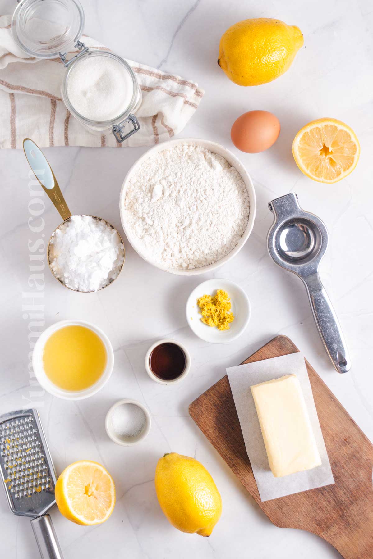 Lemon Shortbread Cookie ingredients