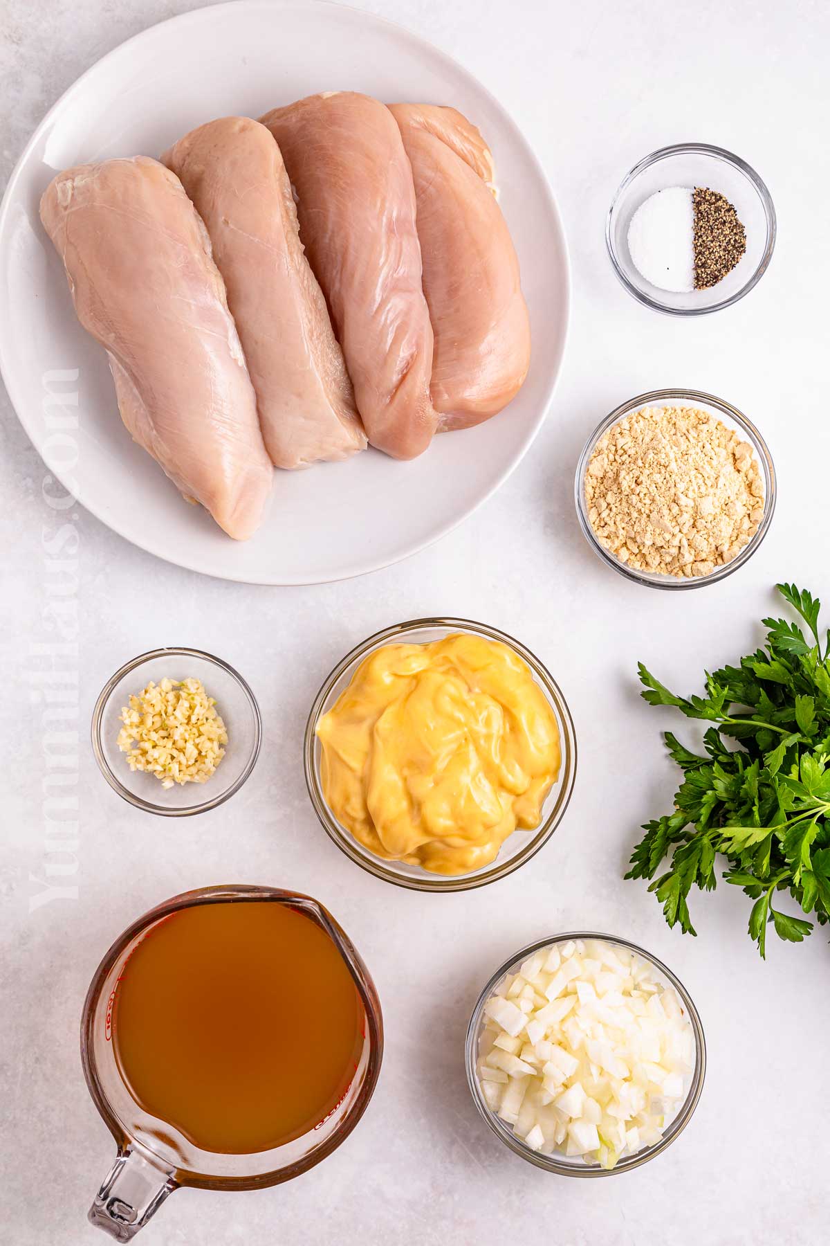 Crockpot Chicken and Gravy ingredients