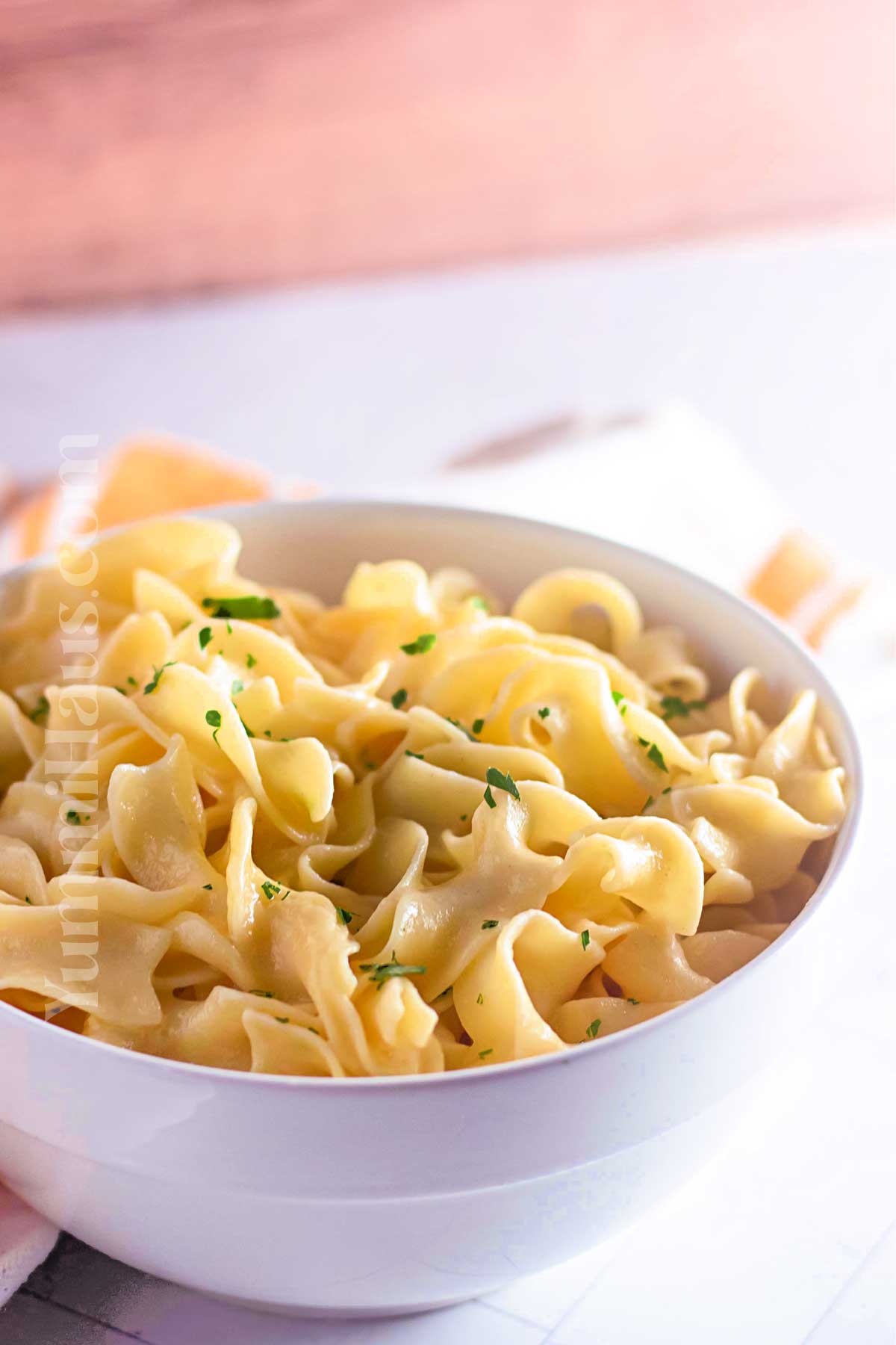 noodles cooked in butter