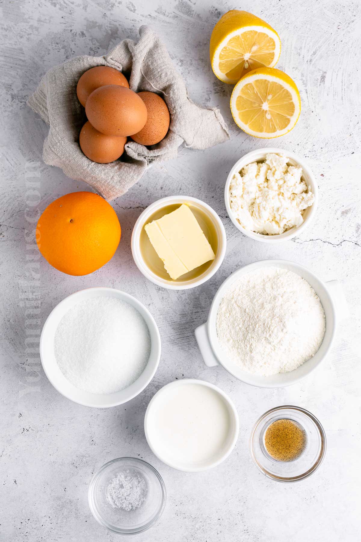 Ricotta Pie ingredients