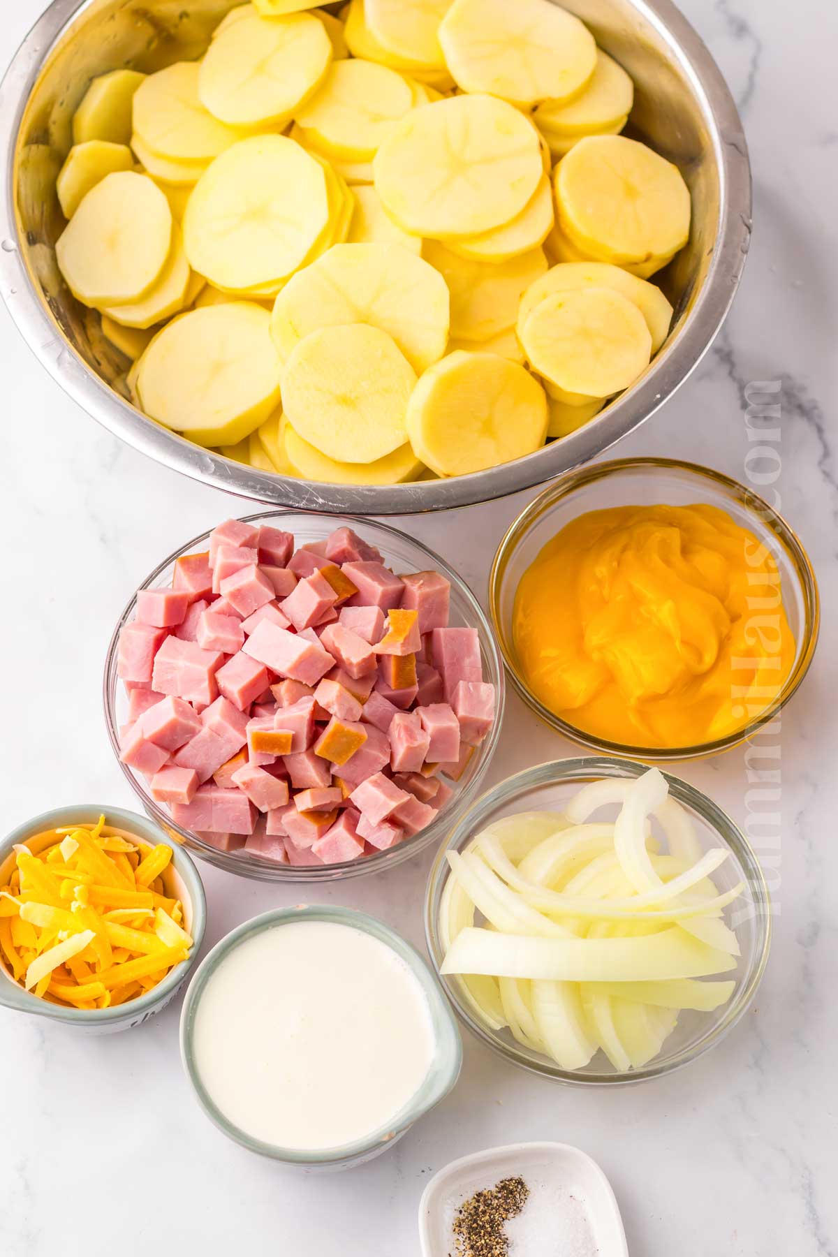 Scalloped Ham and Potatoes ingredients